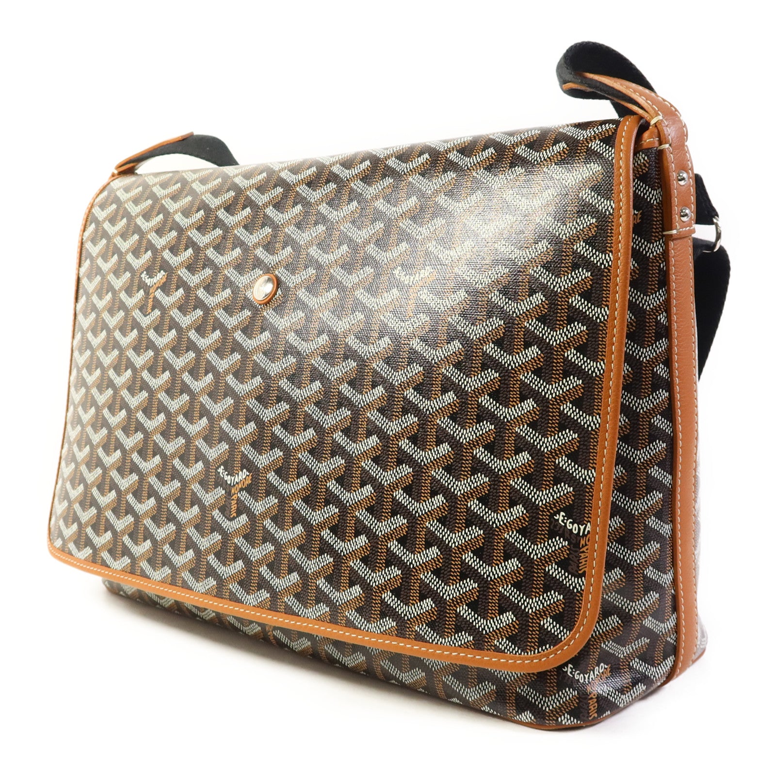 GOYARD 塗層帆布Capetien銀扣肩背袋