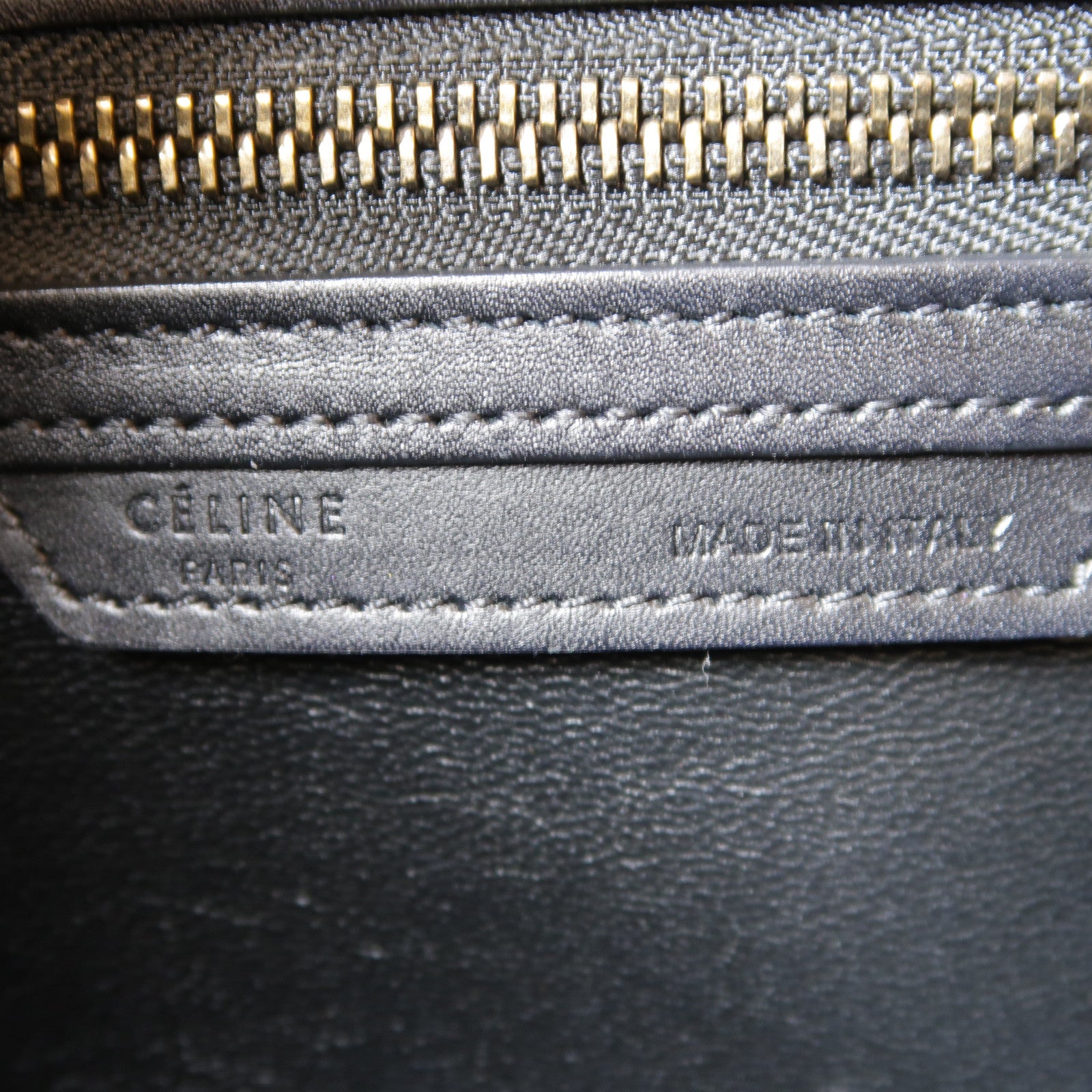 CELINE 牛皮皮革Luggage金扣手挽袋紅色/黑色
