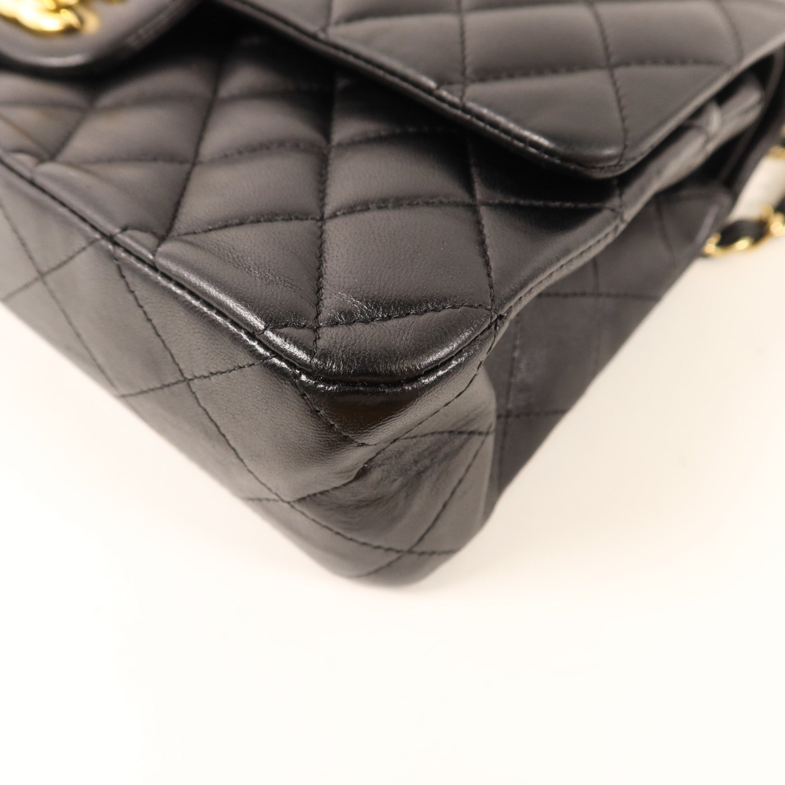 CHANEL 羊皮皮革Classic 25金扣鏈帶肩背袋