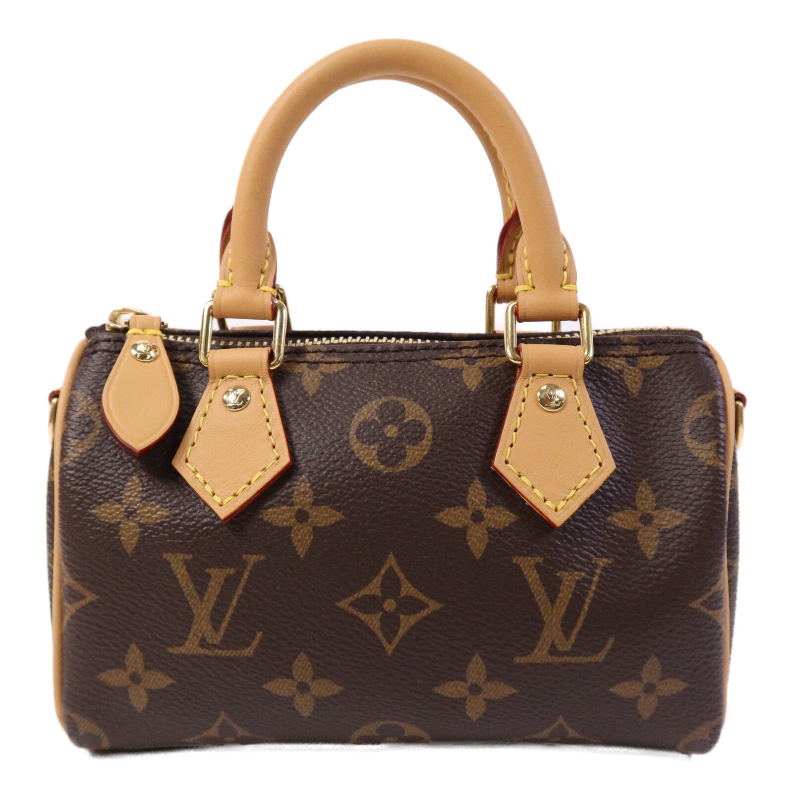 LOUIS VUITTON Monogram Nano Speedy金扣手挽肩背兩用袋