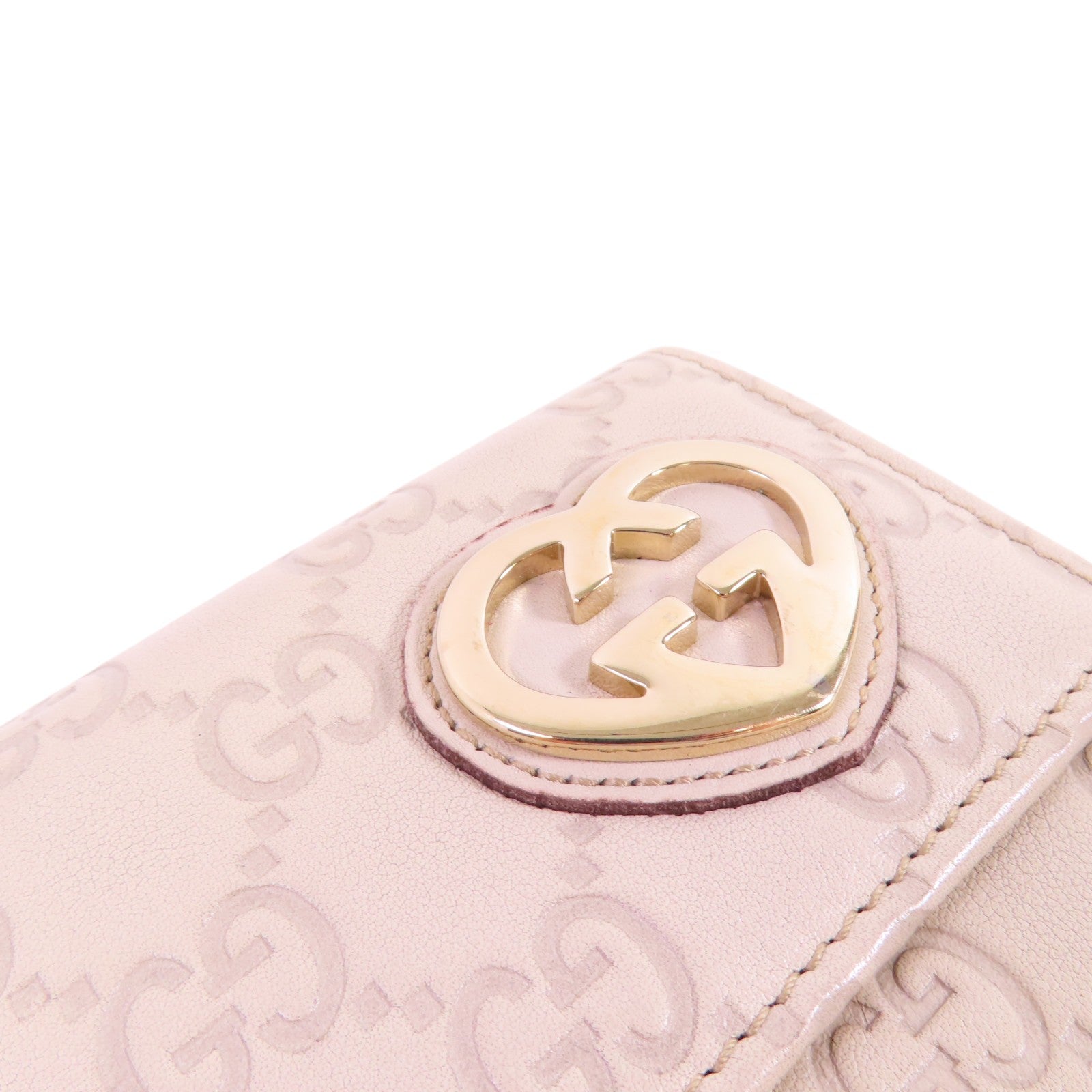 GUCCI GG GHW Shima Lovely Long Wallet 245728 Calfskin Leather