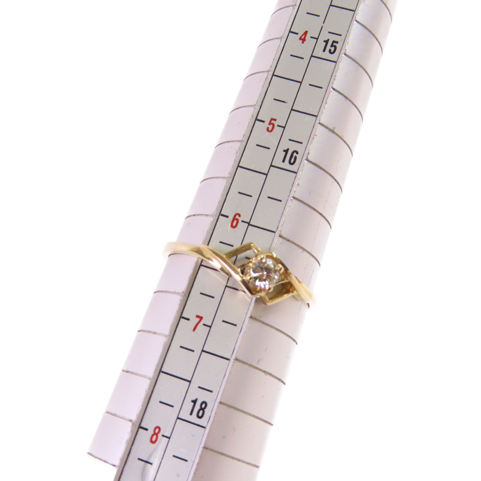 JEWELRY 18K黃金/鑽石Diamond Ring戒指US#6.5