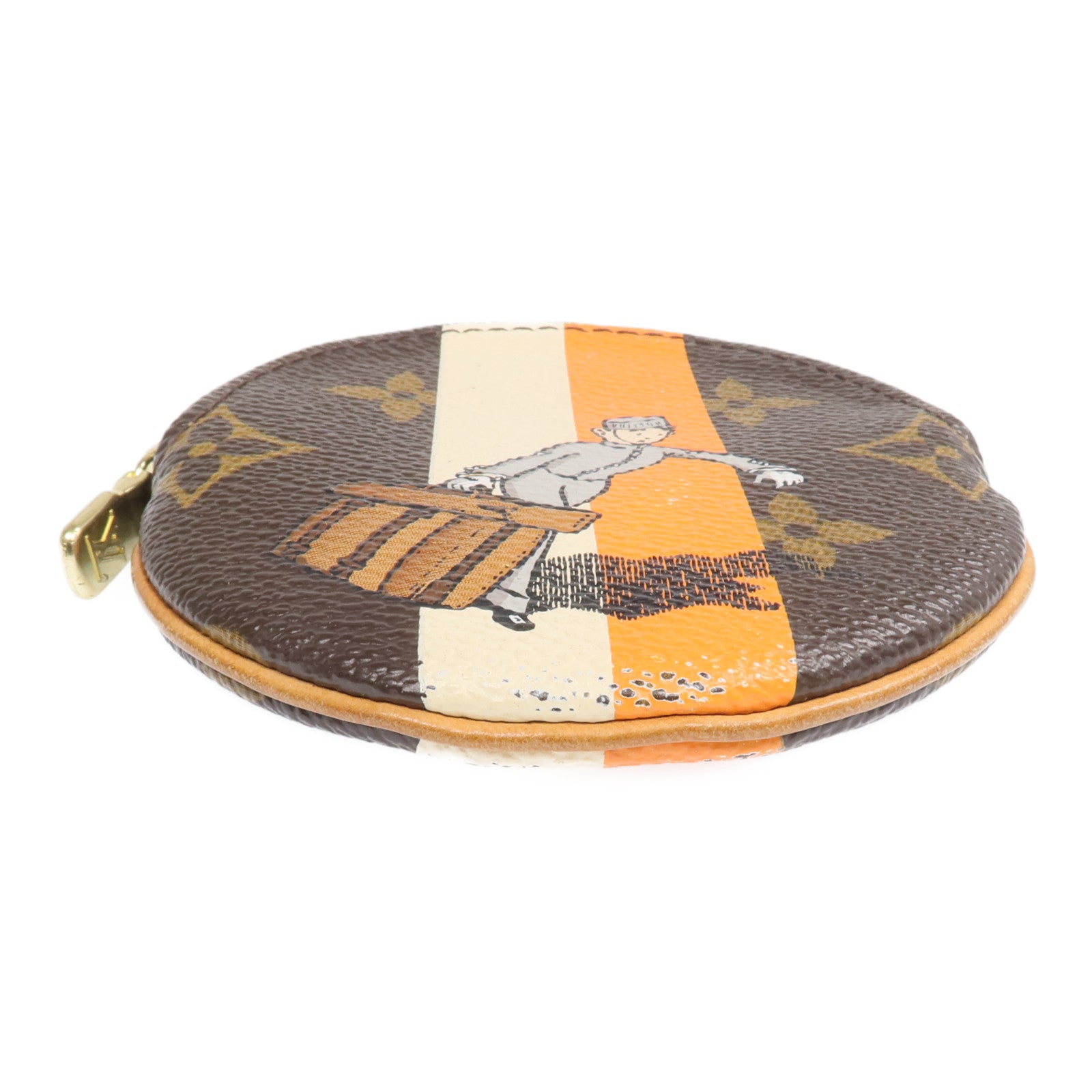 LOUIS VUITTON Monogram Groom Coin Case金扣零錢包