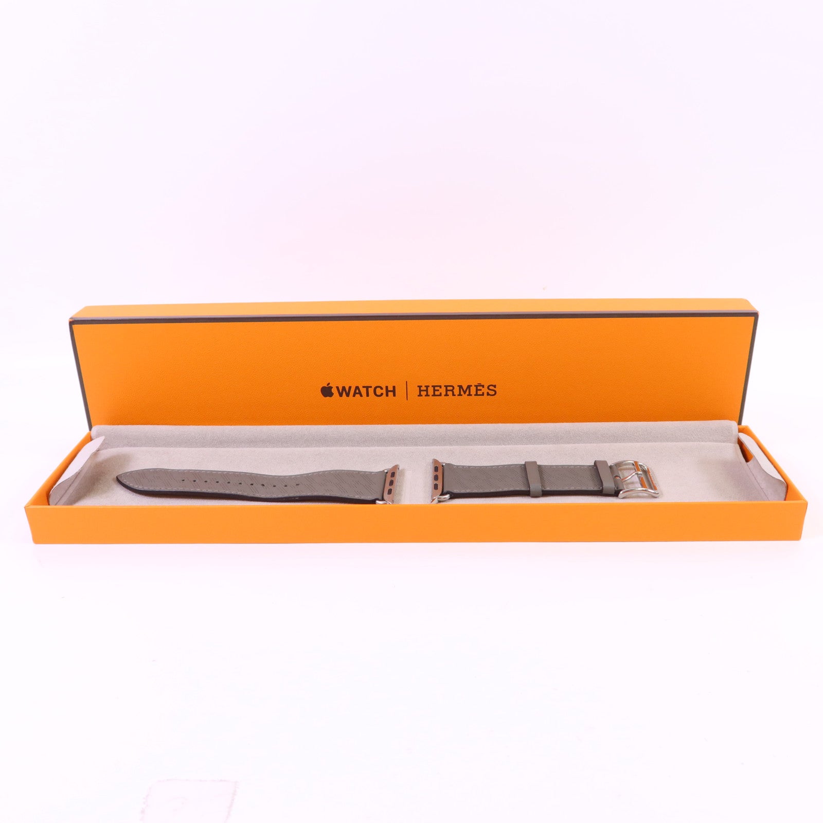 HERMES Swift皮革Apple Watch Strap銀扣錶帶