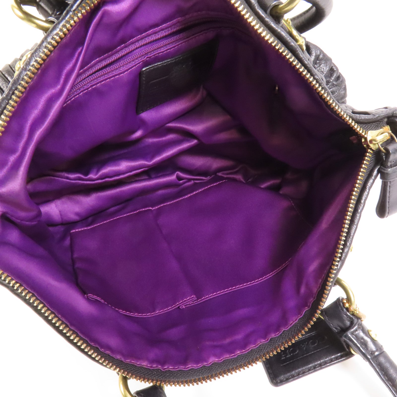 COACH 牛皮皮革2way Chain Shoulder Bag金扣手挽肩背兩用袋