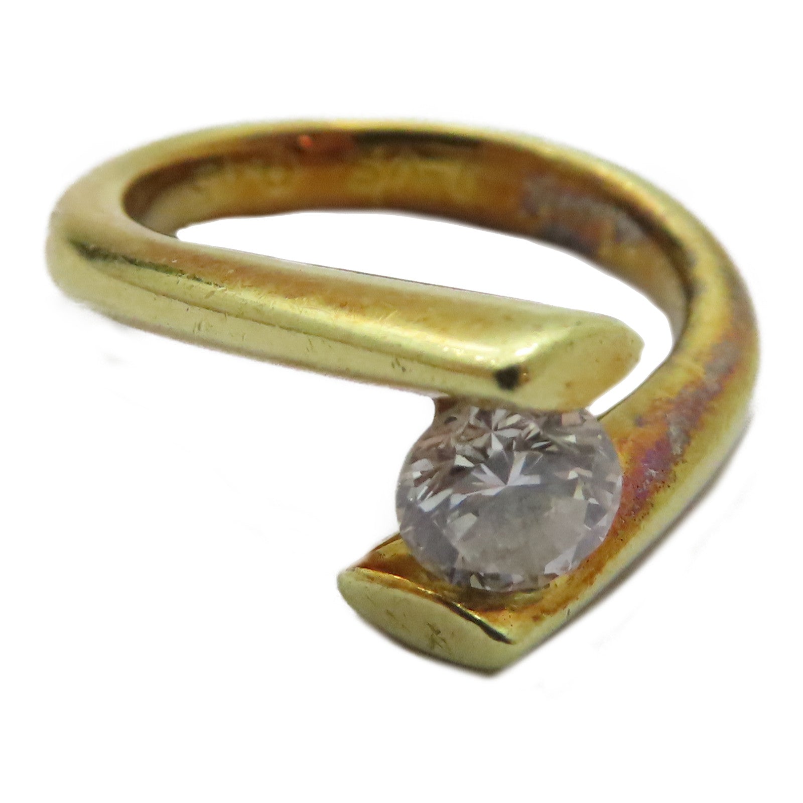 JEWELRY 【激減優惠】14K黃金Diamond Ring鑽石戒指US#.75