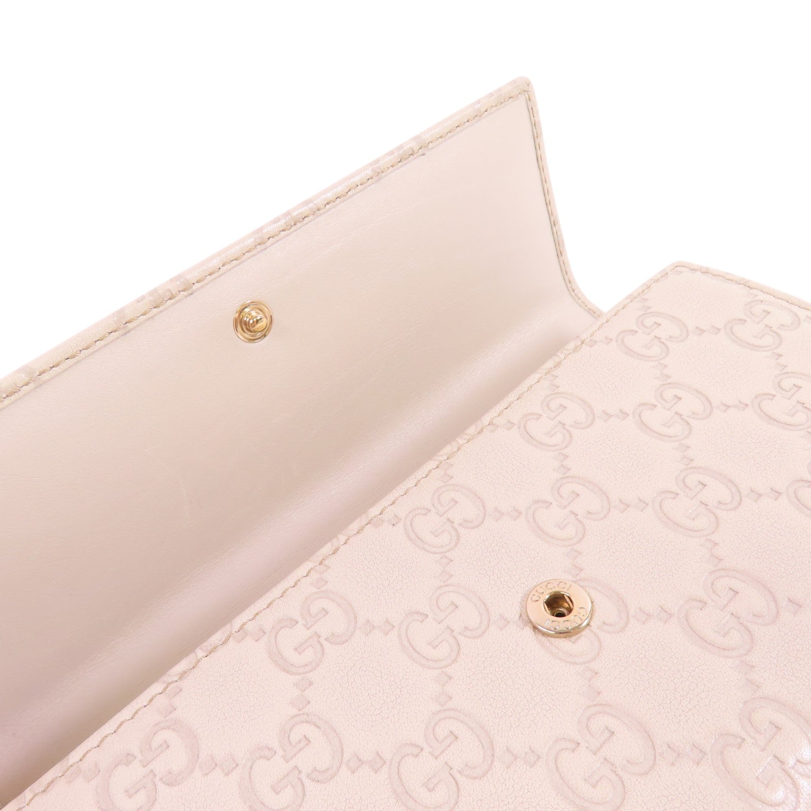 GUCCI GG GHW Shima Lovely Long Wallet 245728 Calfskin Leather