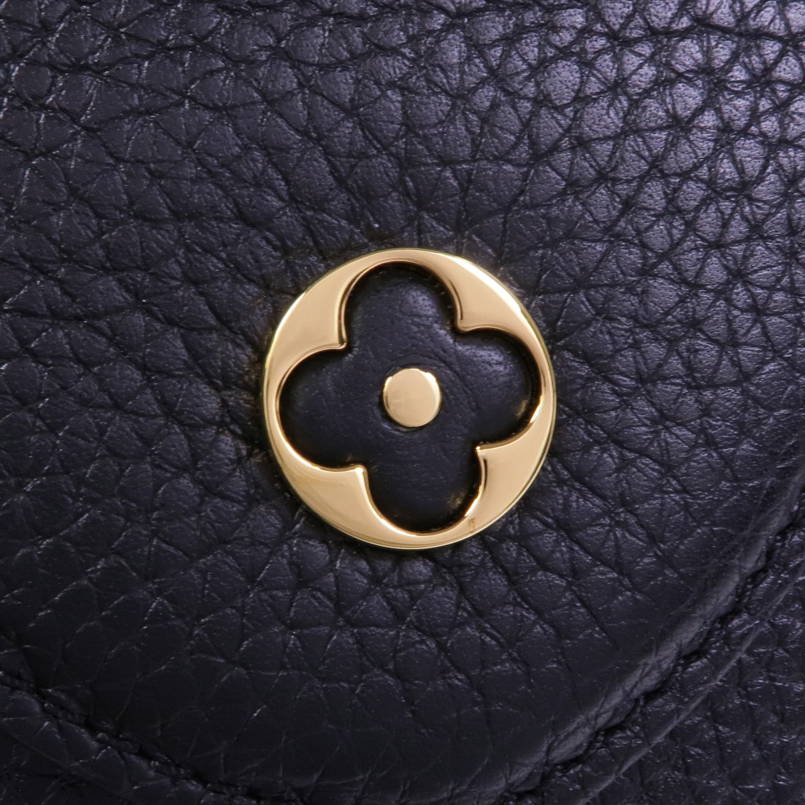 LOUIS VUITTON Taurillon Capucines MM金扣手挽肩背兩用袋