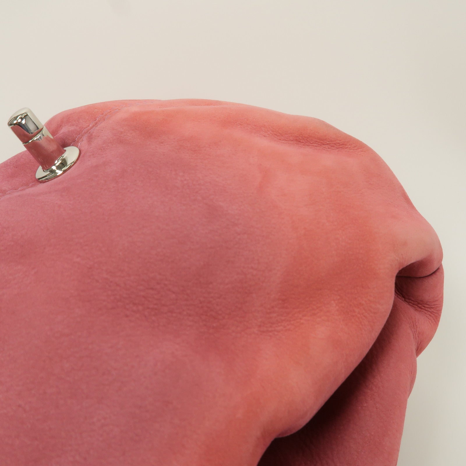 CHANEL 絨布Chain Shoulder鏈帶肩背袋