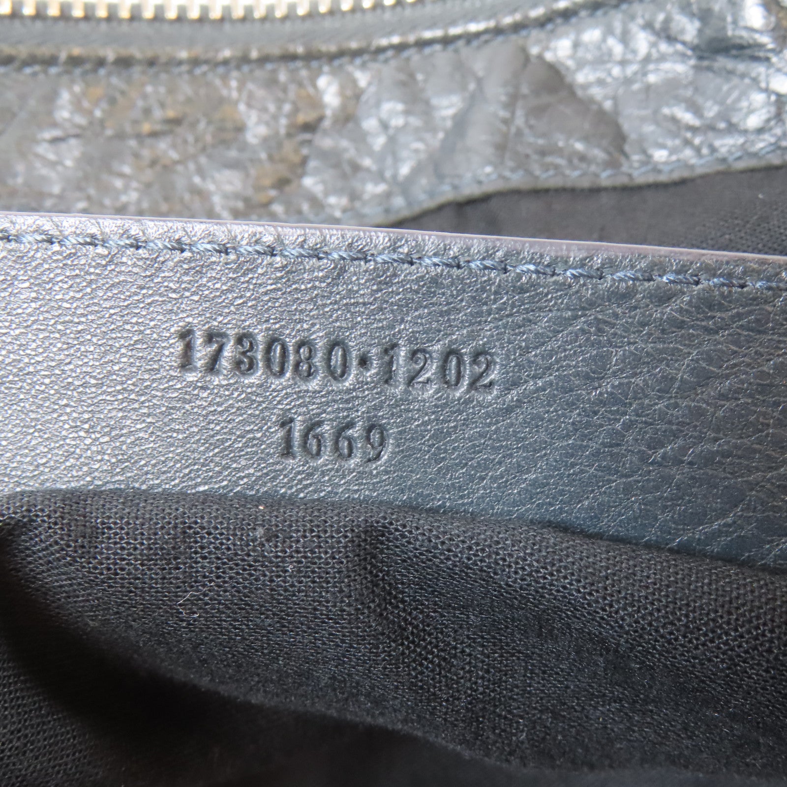 BALENCIAGA 牛皮皮革Giant Work銀扣手挽袋綠色