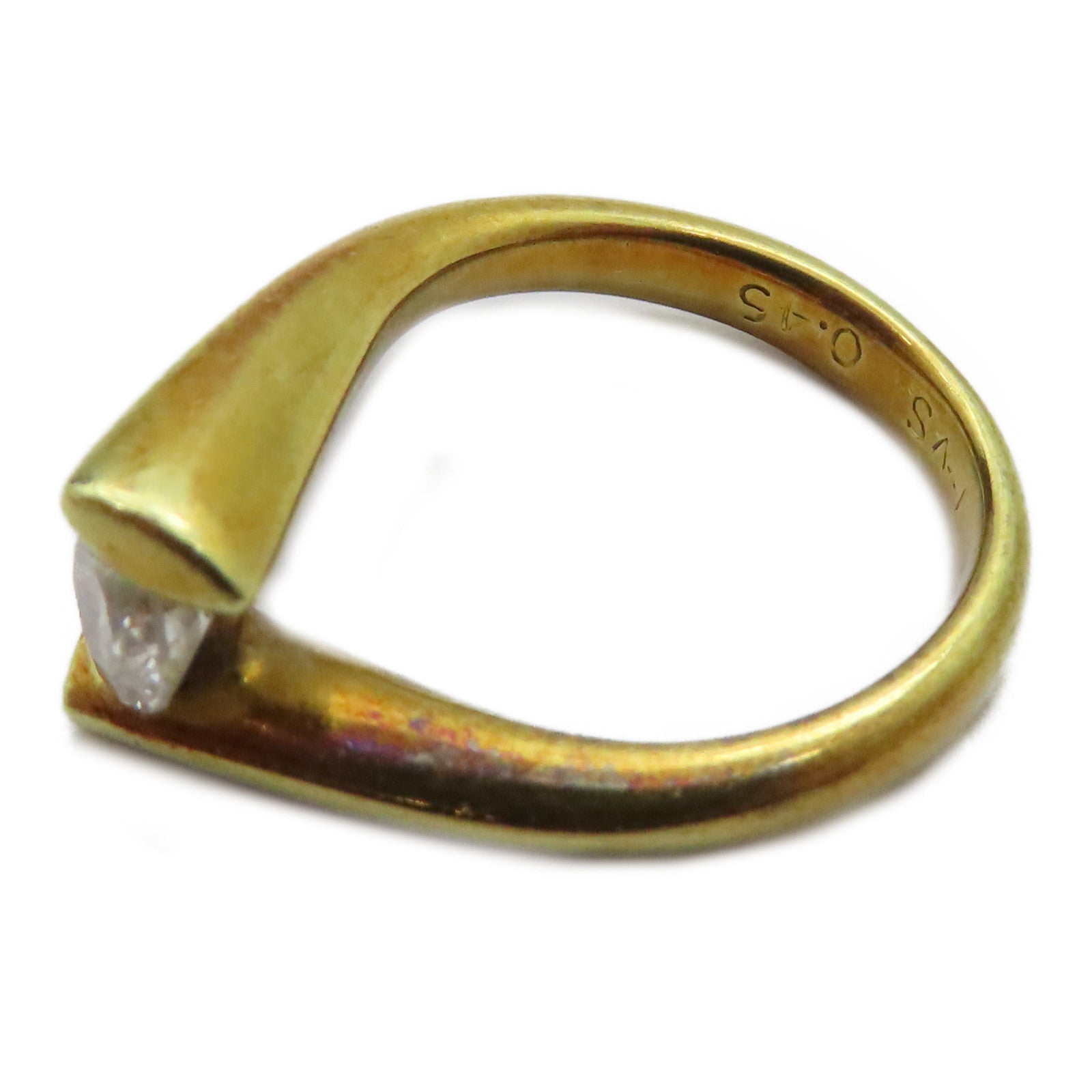 JEWELRY 【激減優惠】14K黃金Diamond Ring鑽石戒指US#.75
