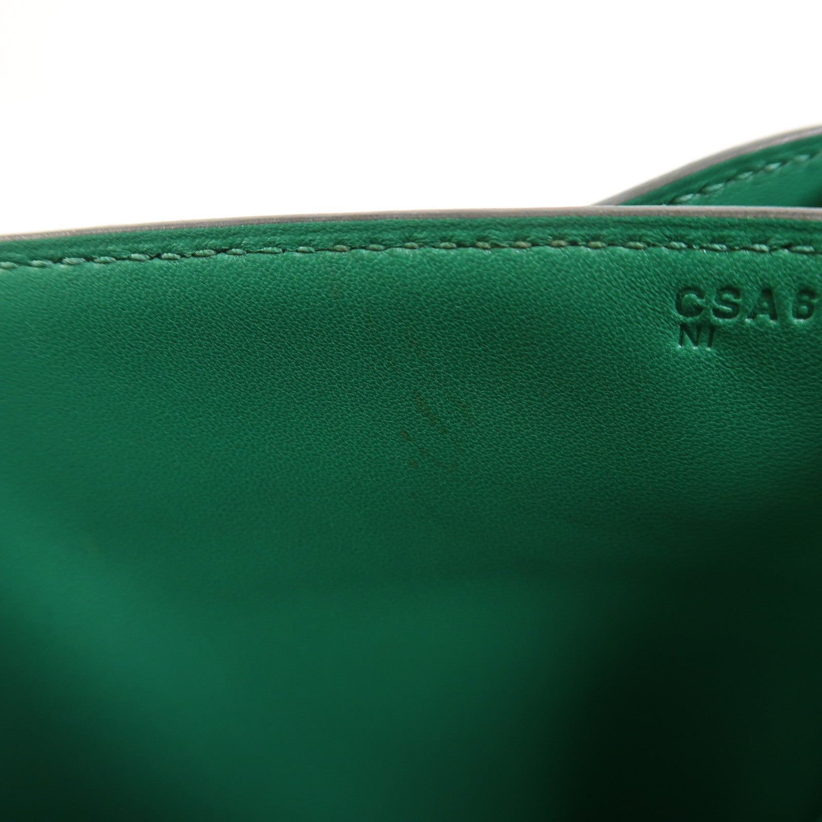 HERMES Epsom皮革Constance Mini銀扣肩背袋Vert Vertigo