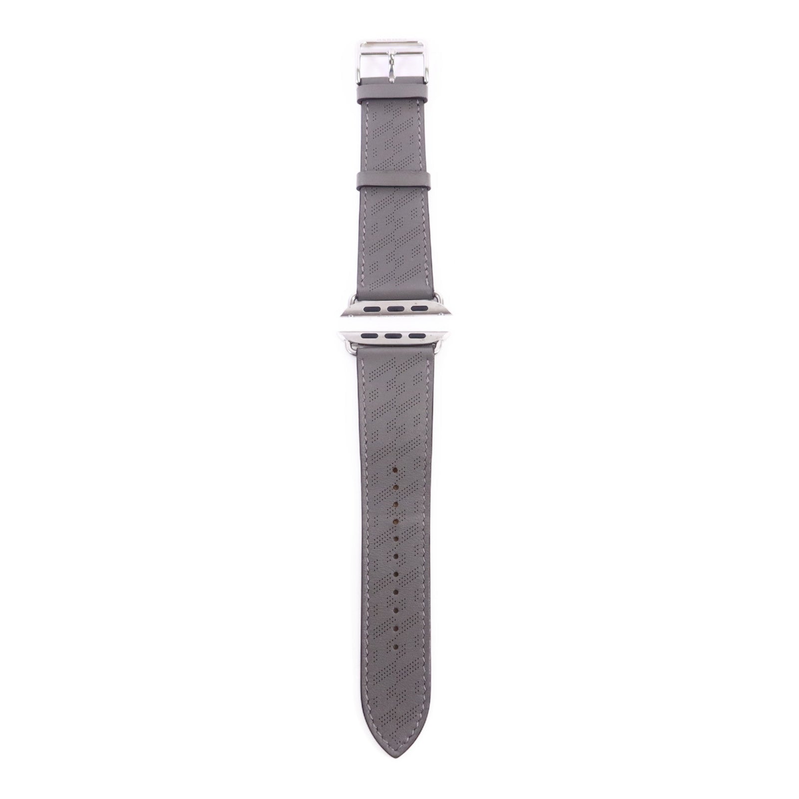 HERMES Swift皮革Apple Watch Strap銀扣錶帶