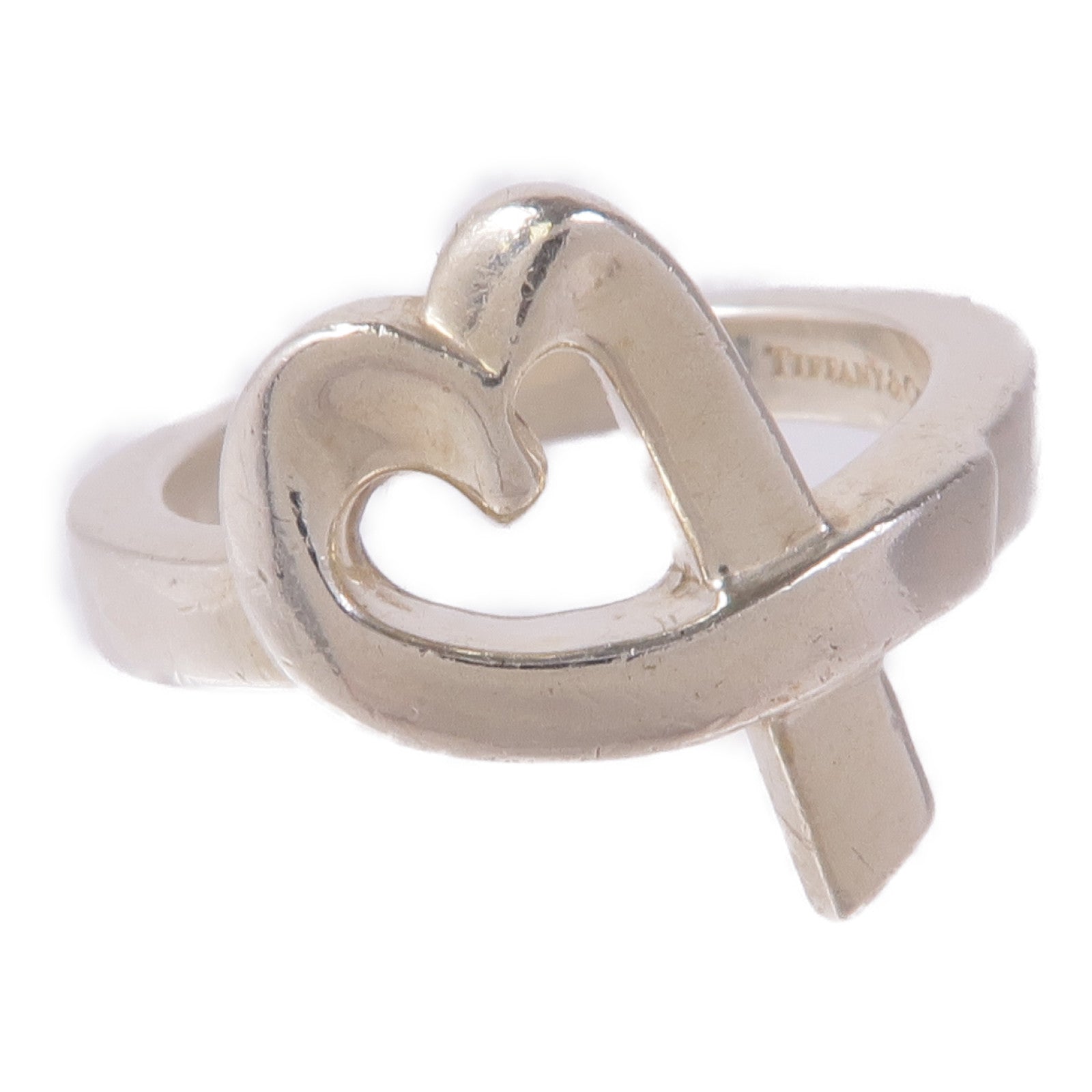 TIFFANY＆CO 925純銀Loving Heart Ring戒指US#5