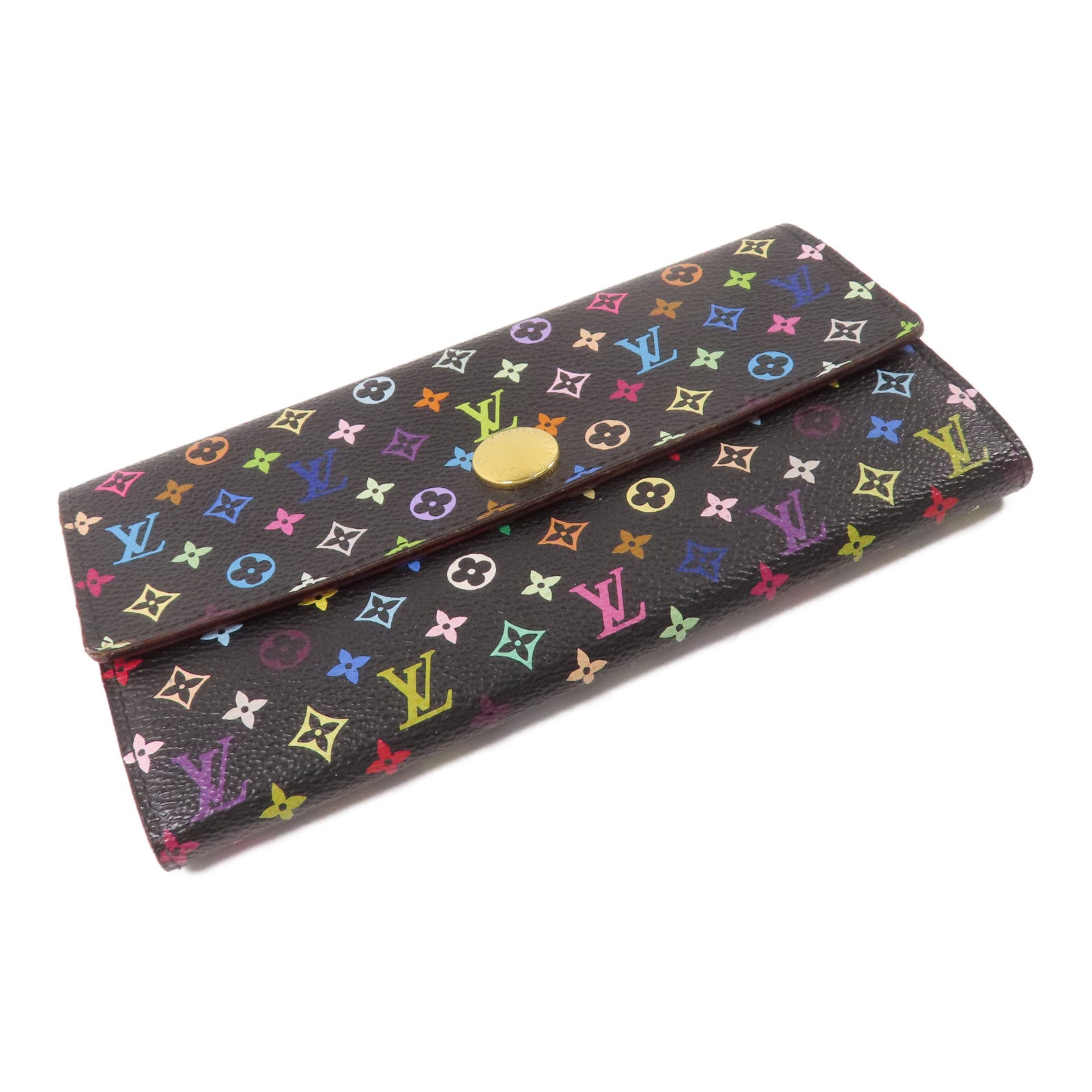 LOUIS VUITTON 【激減優惠】Monogram Multicolore Portefeuille Sarah金扣長錢包