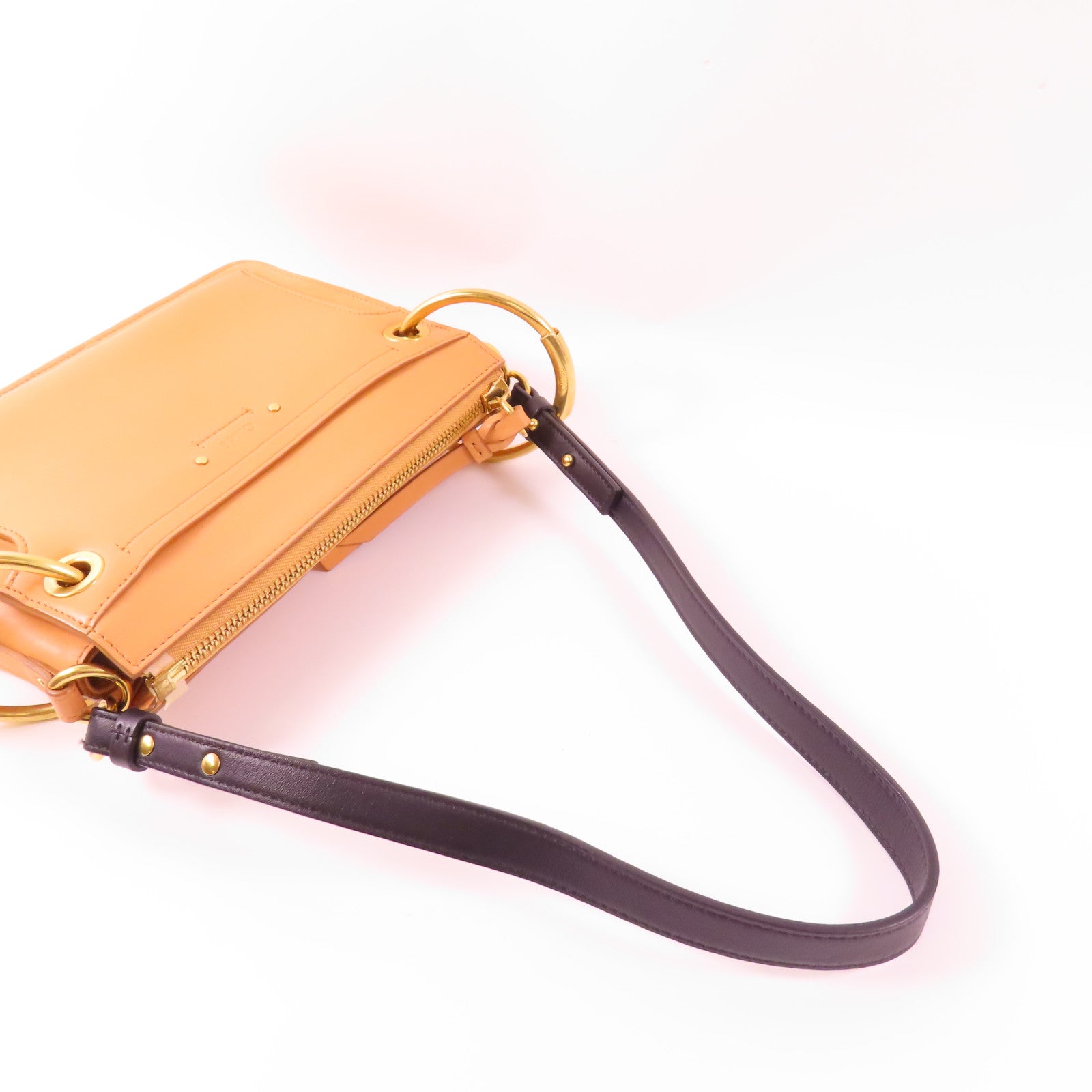 Chloe 【激減優惠】牛皮皮革Shoulder Bag金扣手挽肩背兩用袋