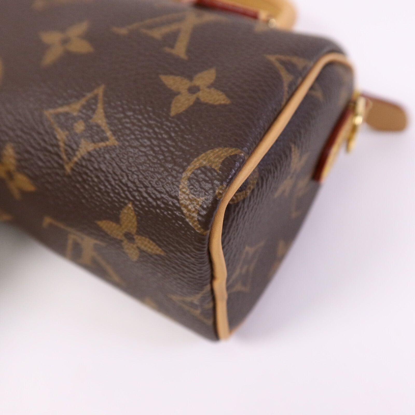 LOUIS VUITTON Monogram Nano Speedy金扣手挽肩背兩用袋