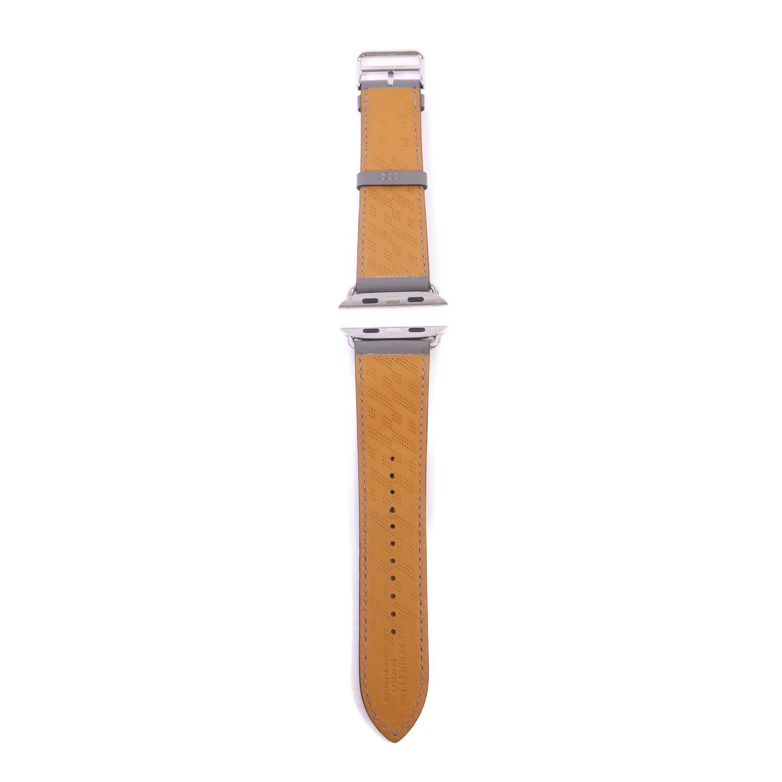HERMES Swift皮革Apple Watch Strap銀扣錶帶
