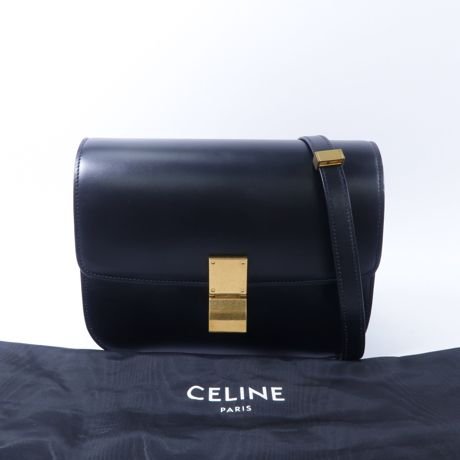 CELINE 牛皮皮革Classic Box Medium肩背袋