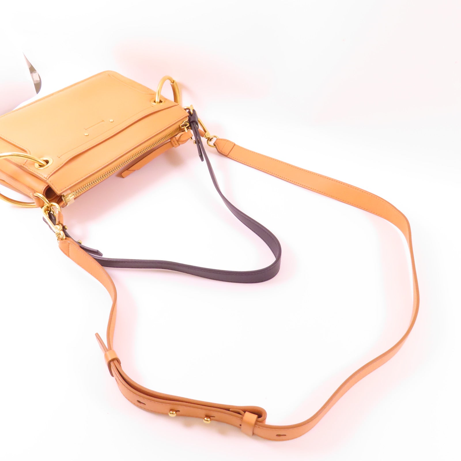 Chloe 牛皮皮革Shoulder Bag金扣手挽肩背兩用袋