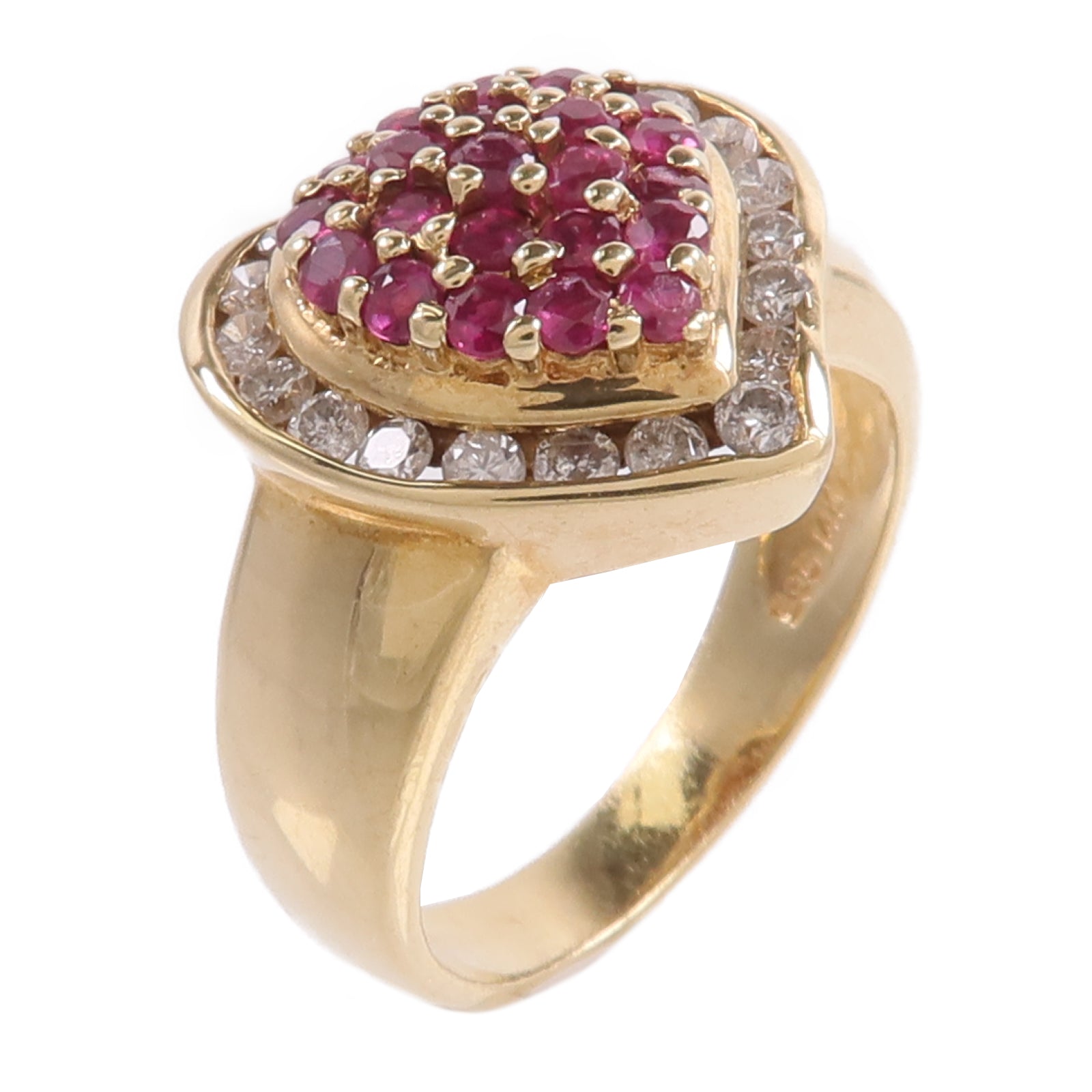 JEWELRY 14K黃金Ruby Diamond Ring紅寶石/鑽石戒指