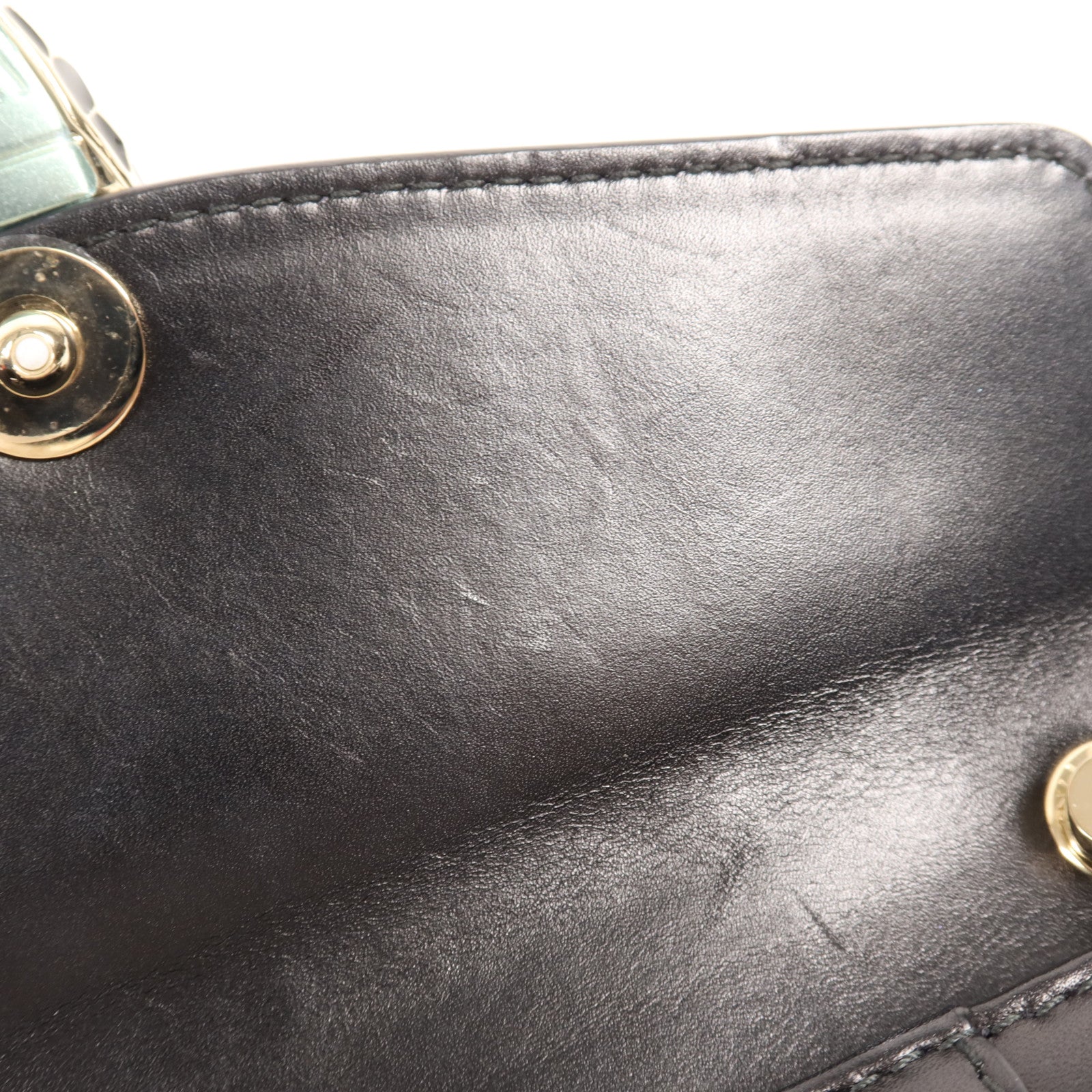 BVLGARI 牛皮皮革Chain Shoulder金扣鏈帶肩背袋