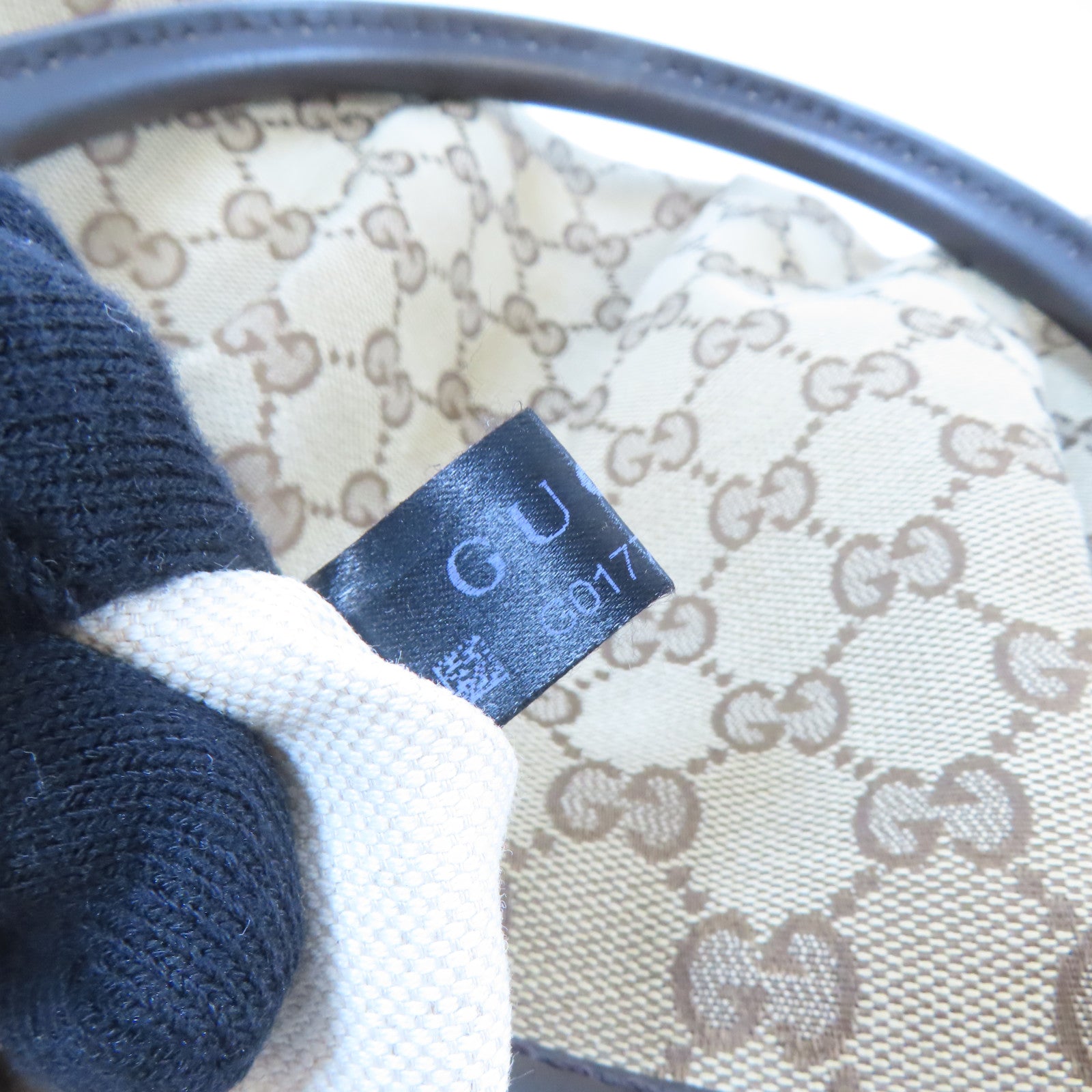 GUCCI【激減優惠】 帆布2 Way Shoulder金扣手挽肩背兩用袋棕色