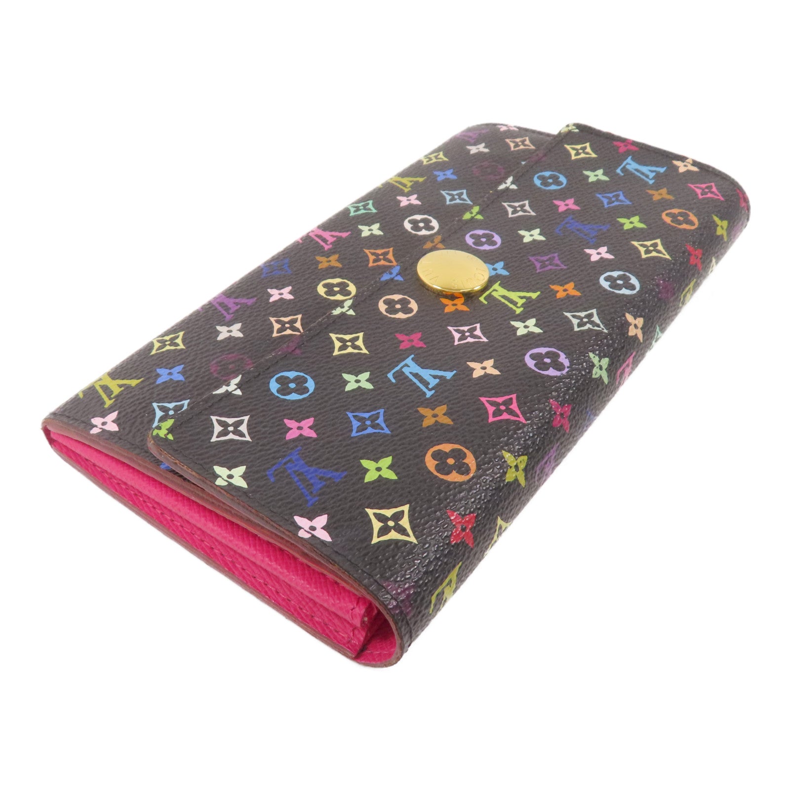 LOUIS VUITTON 【激減優惠】Monogram Multicolore Portefeuille Sarah金扣長錢包