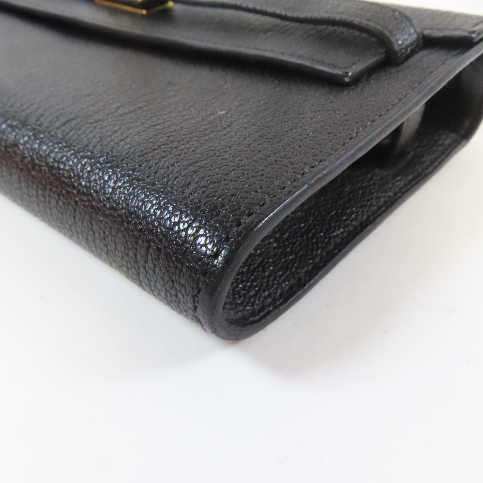 HERMES Chevre皮革Kelly To Go金扣肩背袋Noir黑色