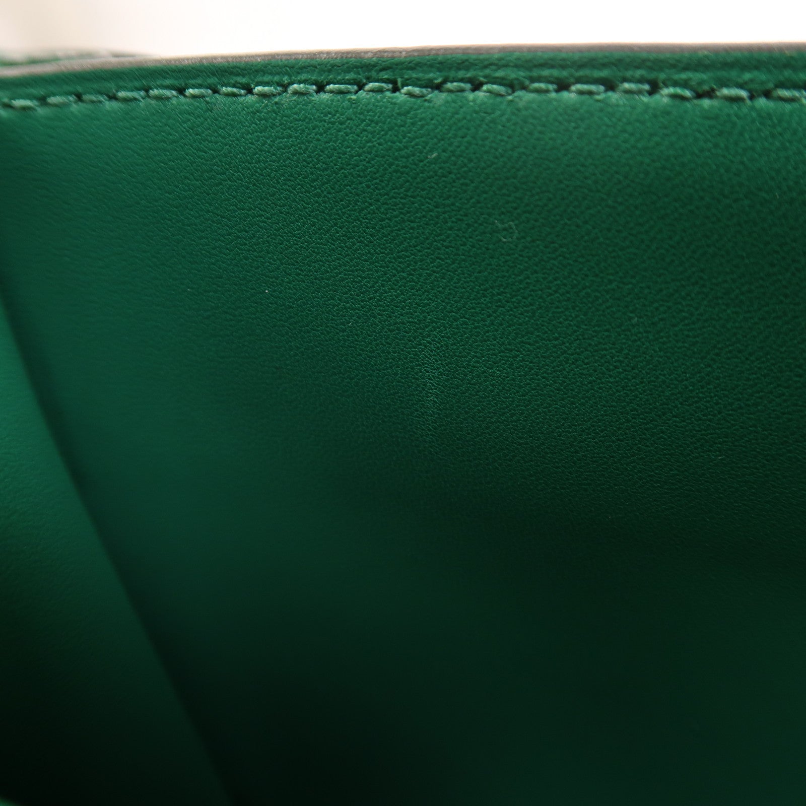 HERMES Epsom皮革Constance Mini銀扣肩背袋Vert Vertigo