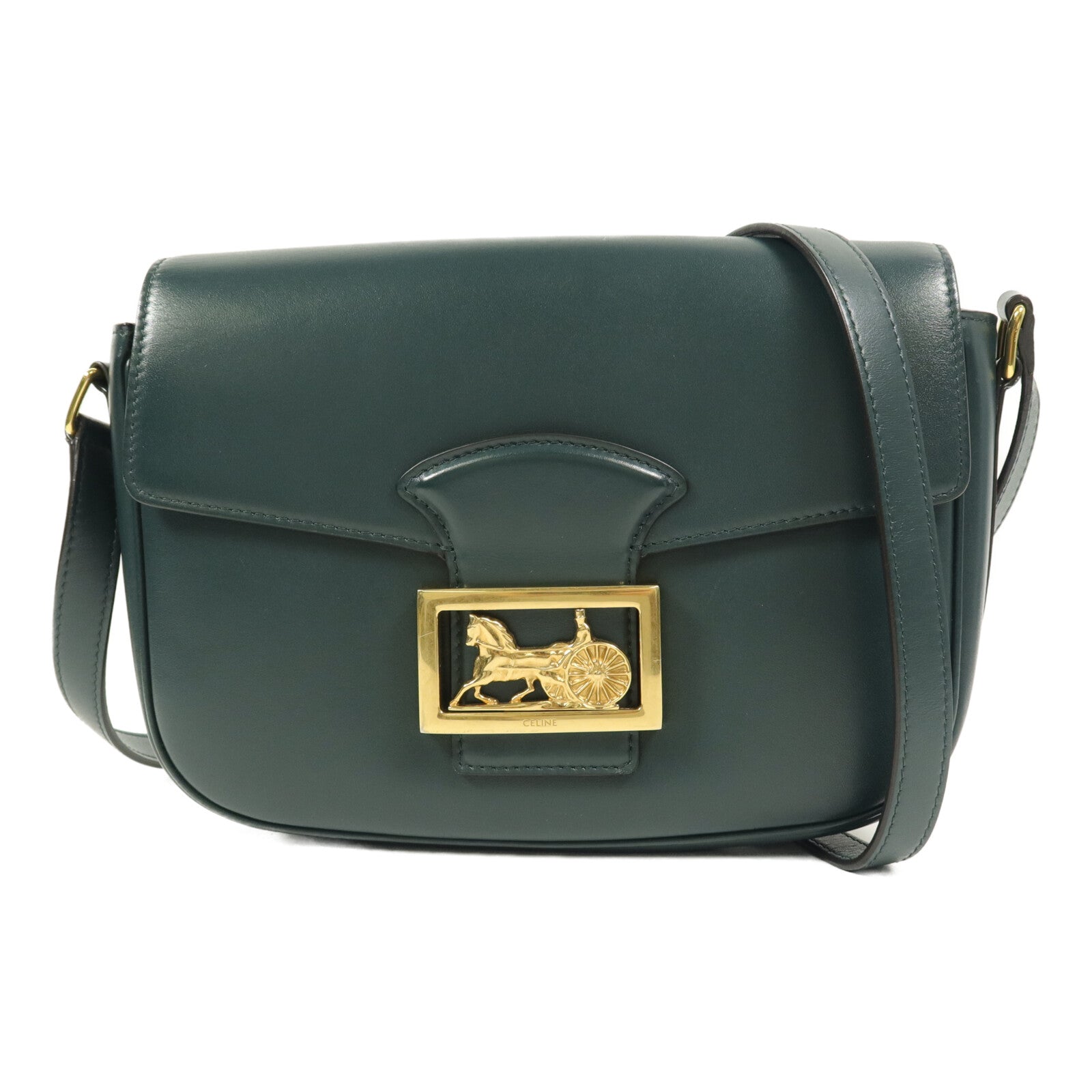 CELINE 牛皮皮革Horse Box Bag肩背袋