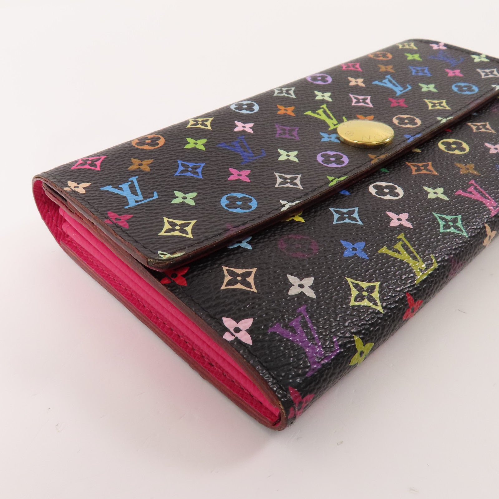 LOUIS VUITTON 【激減優惠】Monogram Multicolore Portefeuille Sarah金扣長錢包
