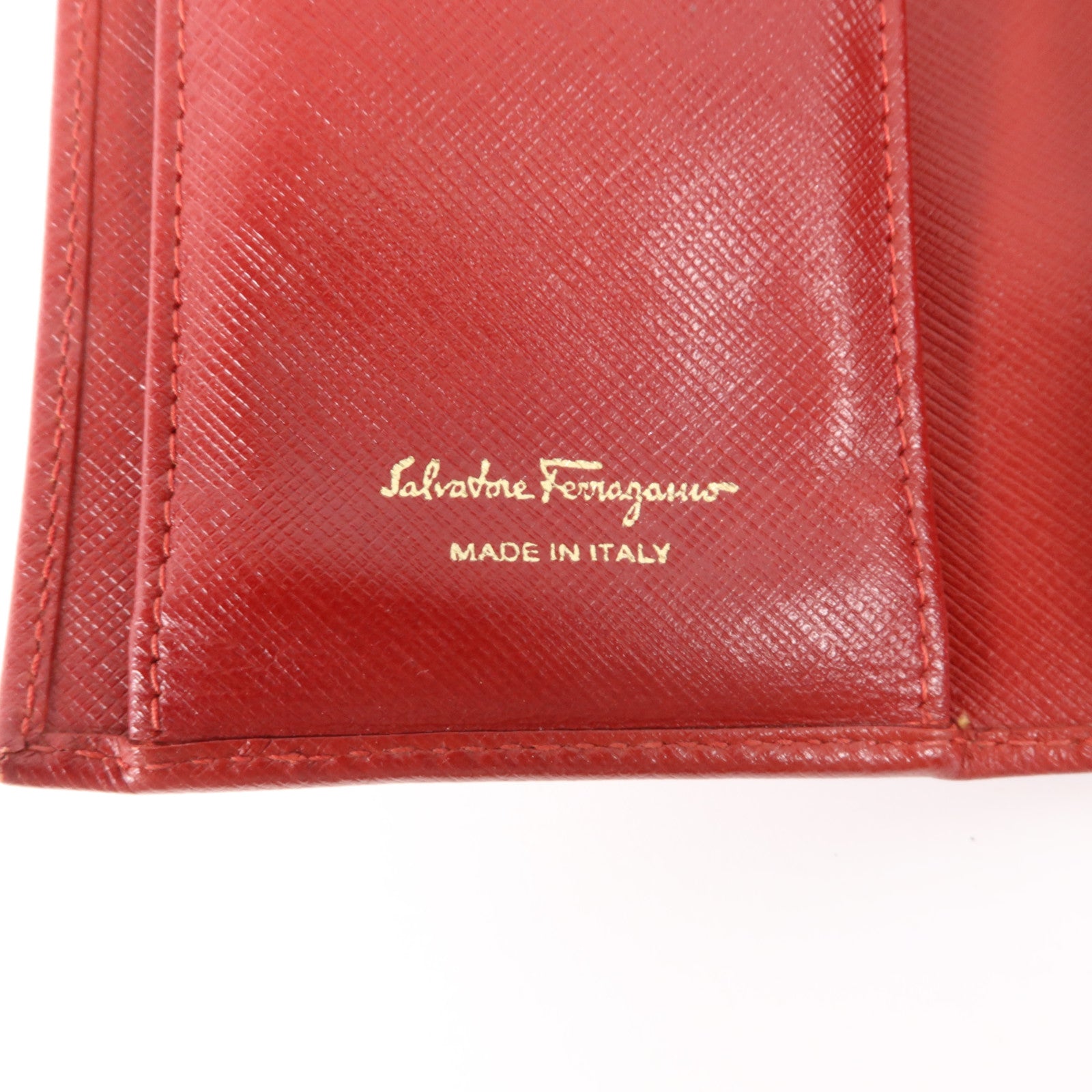 Salvatore Ferragamo Saffiano皮革Vara Bow Long Wallet金扣長錢包