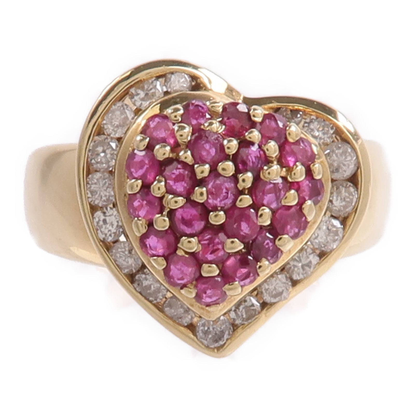 JEWELRY 14K黃金Ruby Diamond Ring紅寶石/鑽石戒指