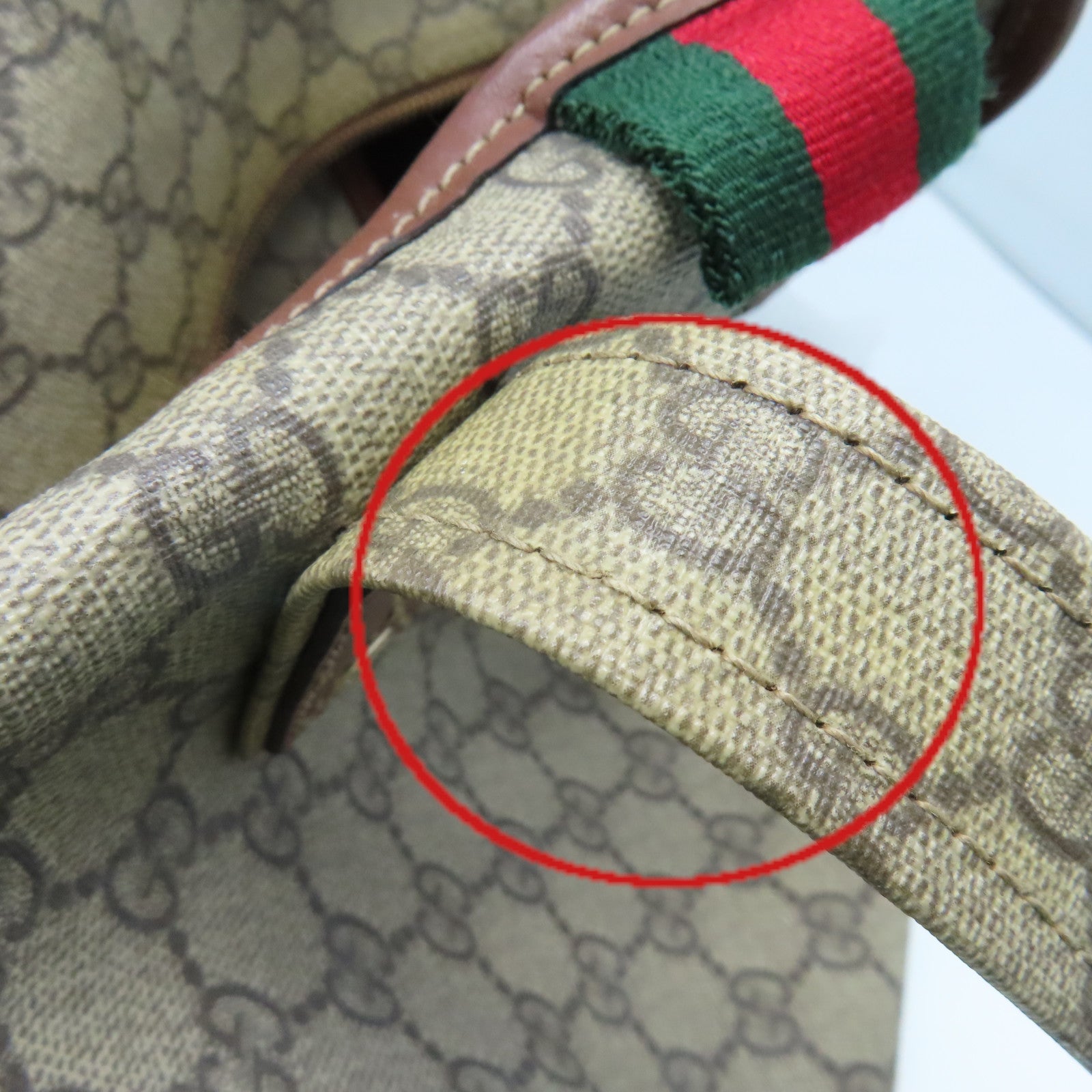 GUCCI 【激減優惠】塗層帆布Boston Bag波士頓包啡色