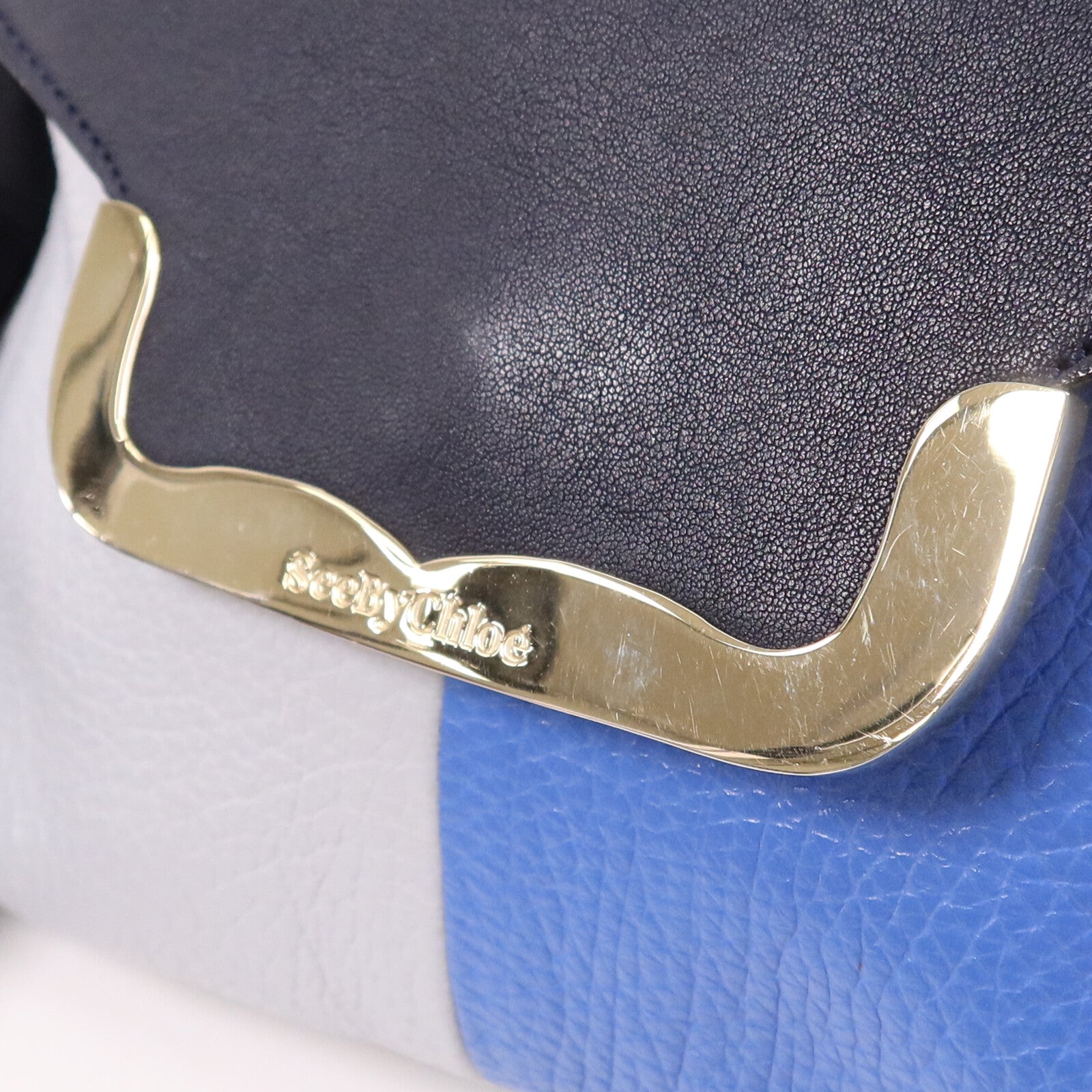 SEE BY CHLOE 牛皮皮革Shoulder Bag金扣肩背袋