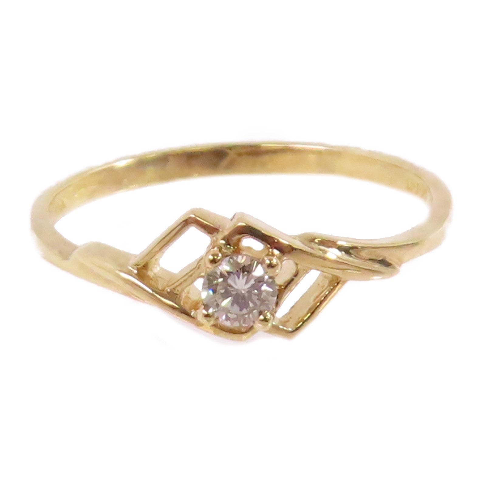 JEWELRY 18K黃金/鑽石Diamond Ring戒指US#6.5