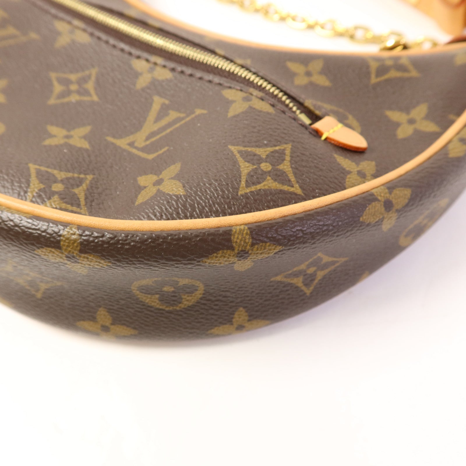 LOUIS VUITTON Monogram Loop金扣肩背袋棕色