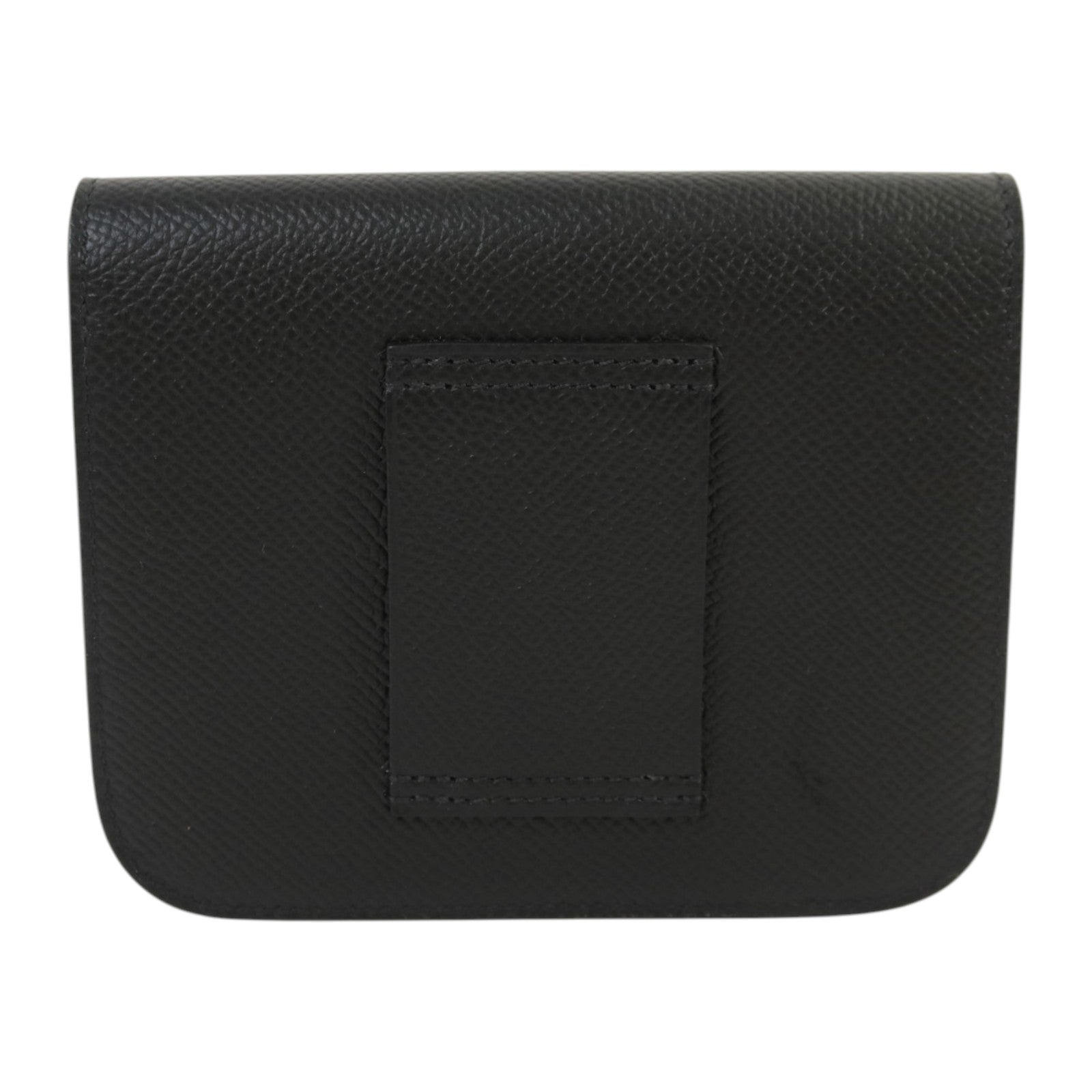HERMES Epsom皮革Constance Slim金扣錢包Noir