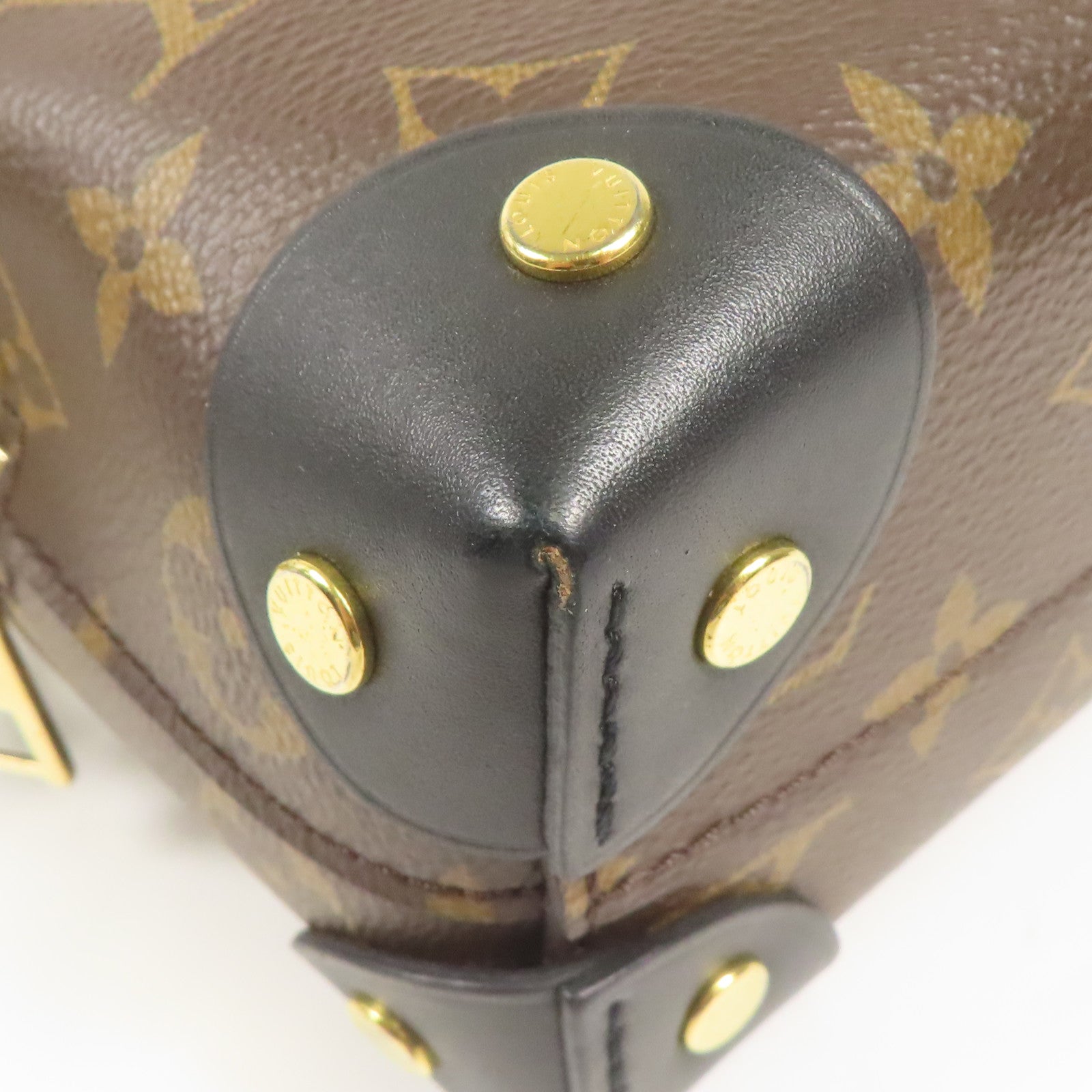 LOUIS VUITTON 【激減優惠】Monogram Petite Malle Souple金扣手挽肩背兩用袋棕色