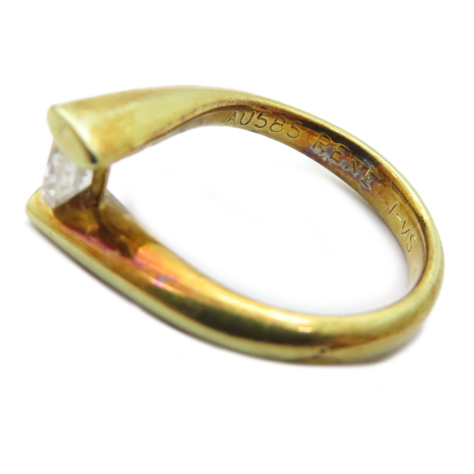 JEWELRY 【激減優惠】14K黃金Diamond Ring鑽石戒指US#.75