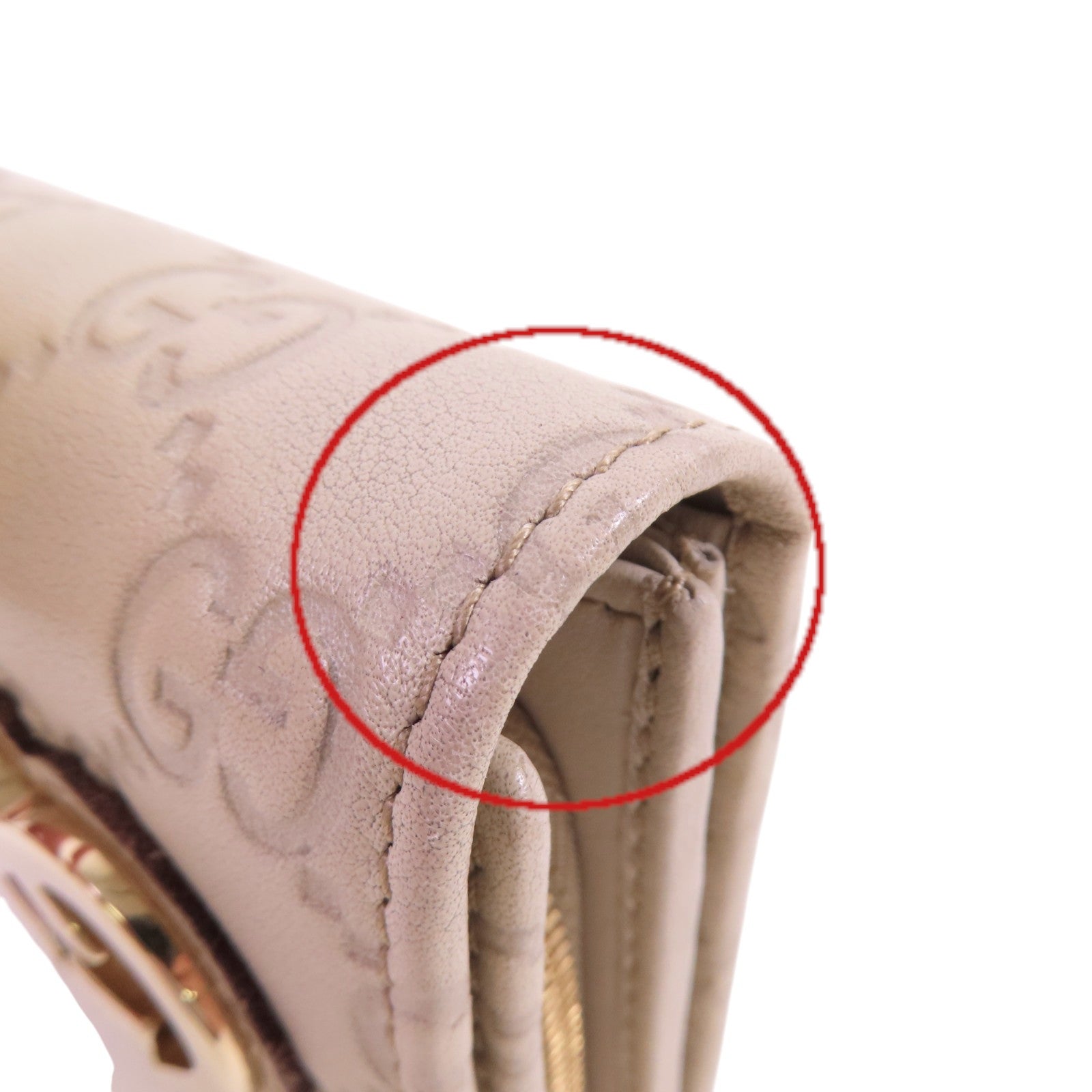 GUCCI GG GHW Shima Lovely Long Wallet 245728 Calfskin Leather