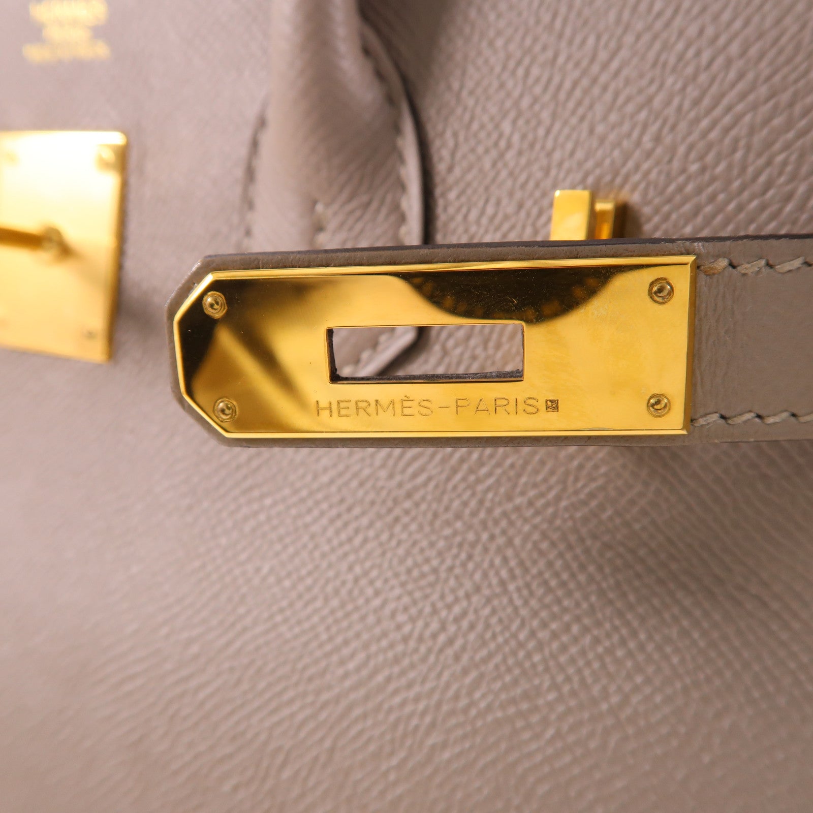 HERMES Epsom皮革Birkin 30金扣手挽袋Gris Asphalt