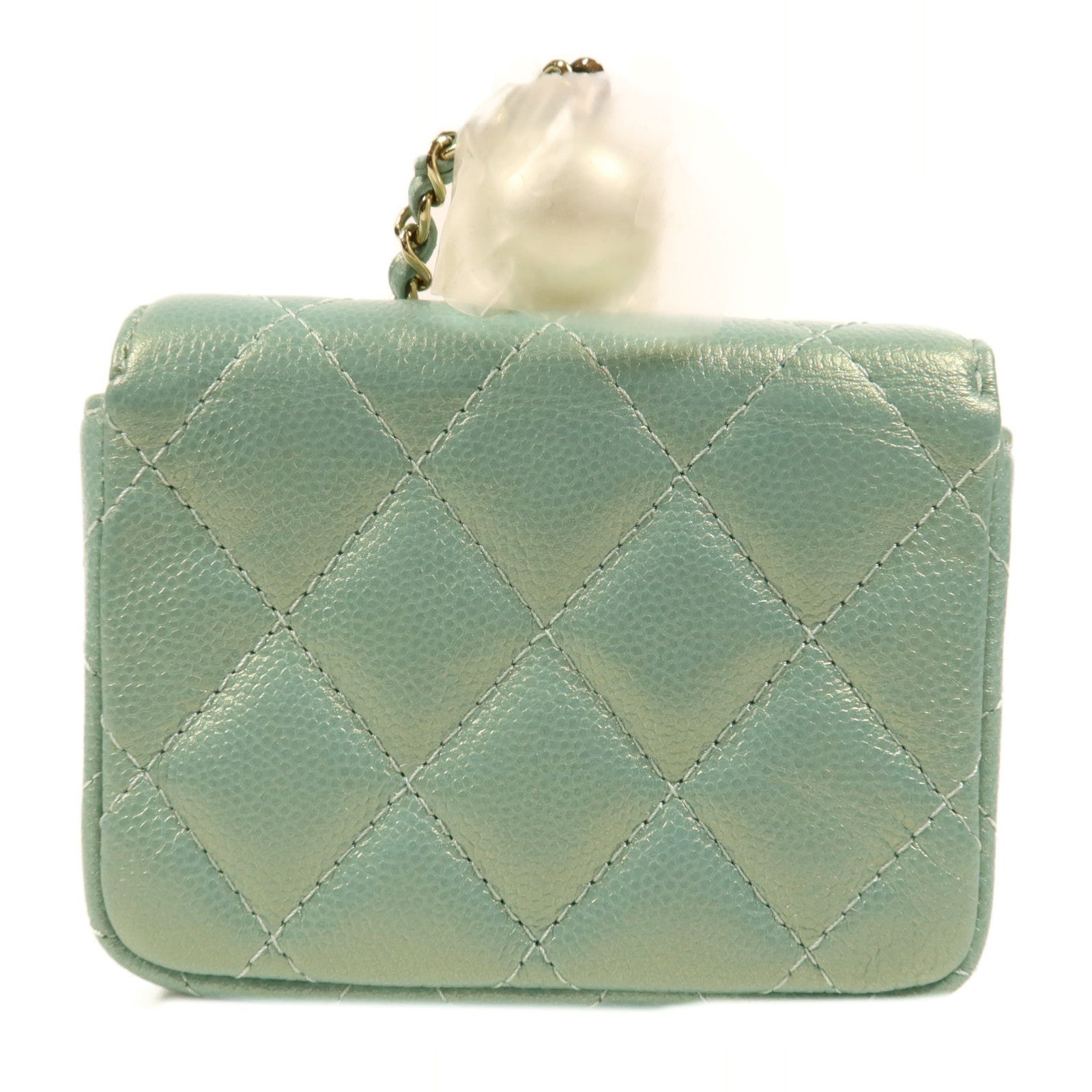 CHANEL 牛皮皮革Matelasse金扣鏈帶肩背袋