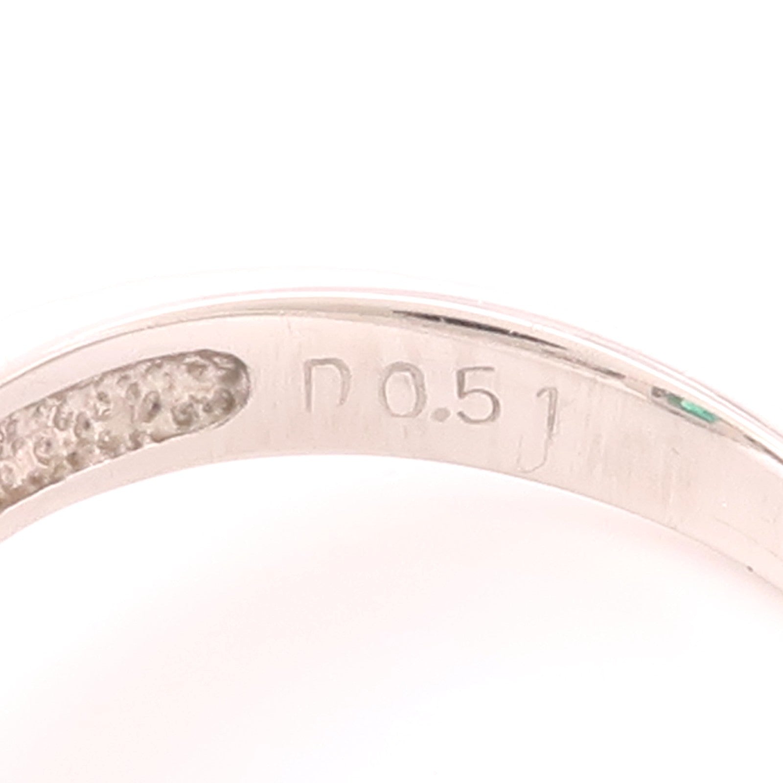 JEWELRY PT900鉑金Emerald Ring綠寶石/鑽石戒指