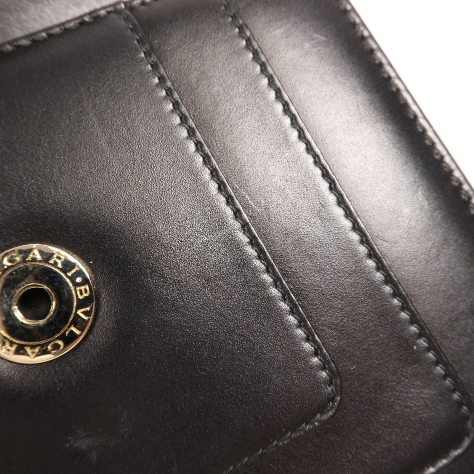 BVLGARI 牛皮皮革Chain Shoulder金扣鏈帶肩背袋