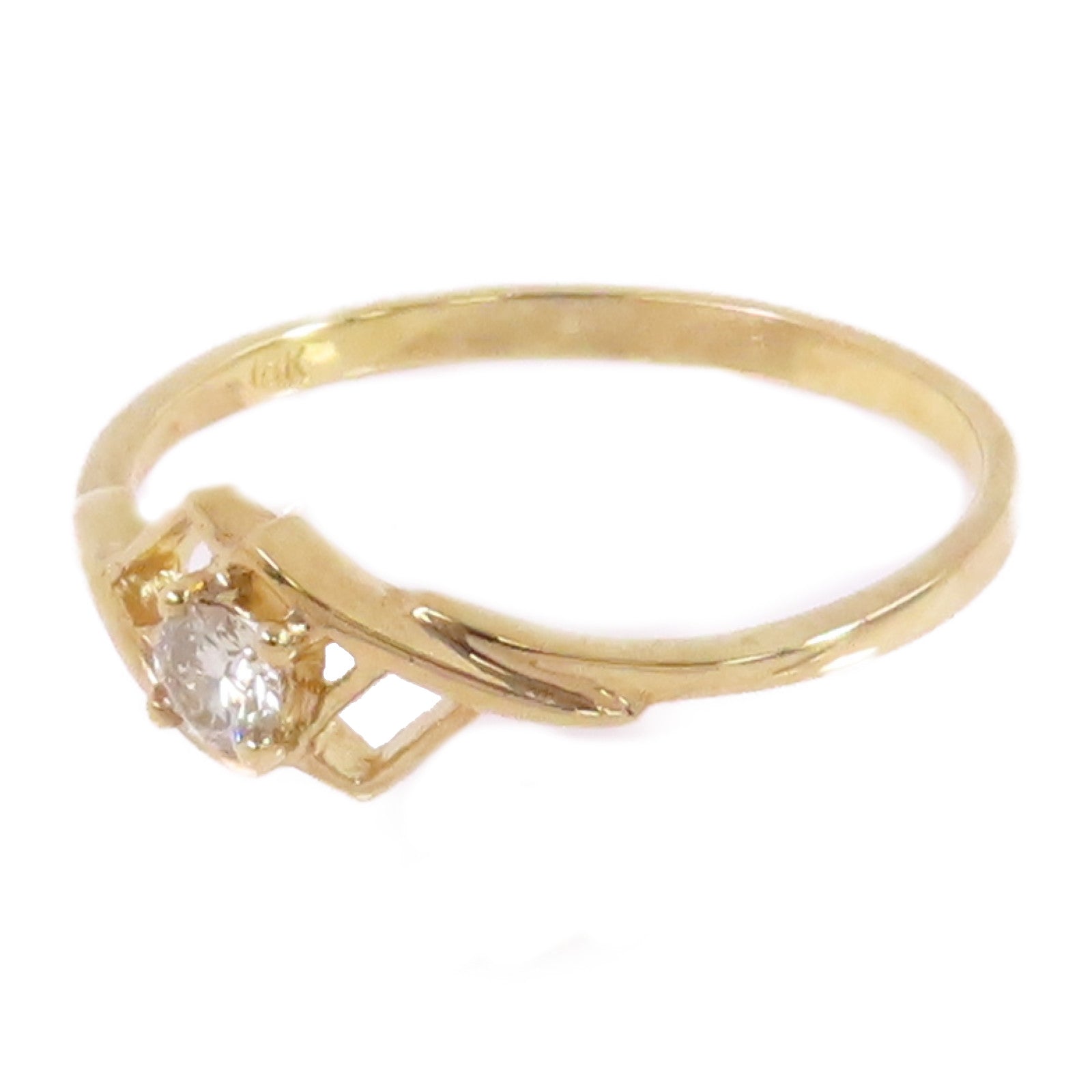 JEWELRY 【激減優惠】18K黃金/鑽石Diamond Ring戒指US#6.5