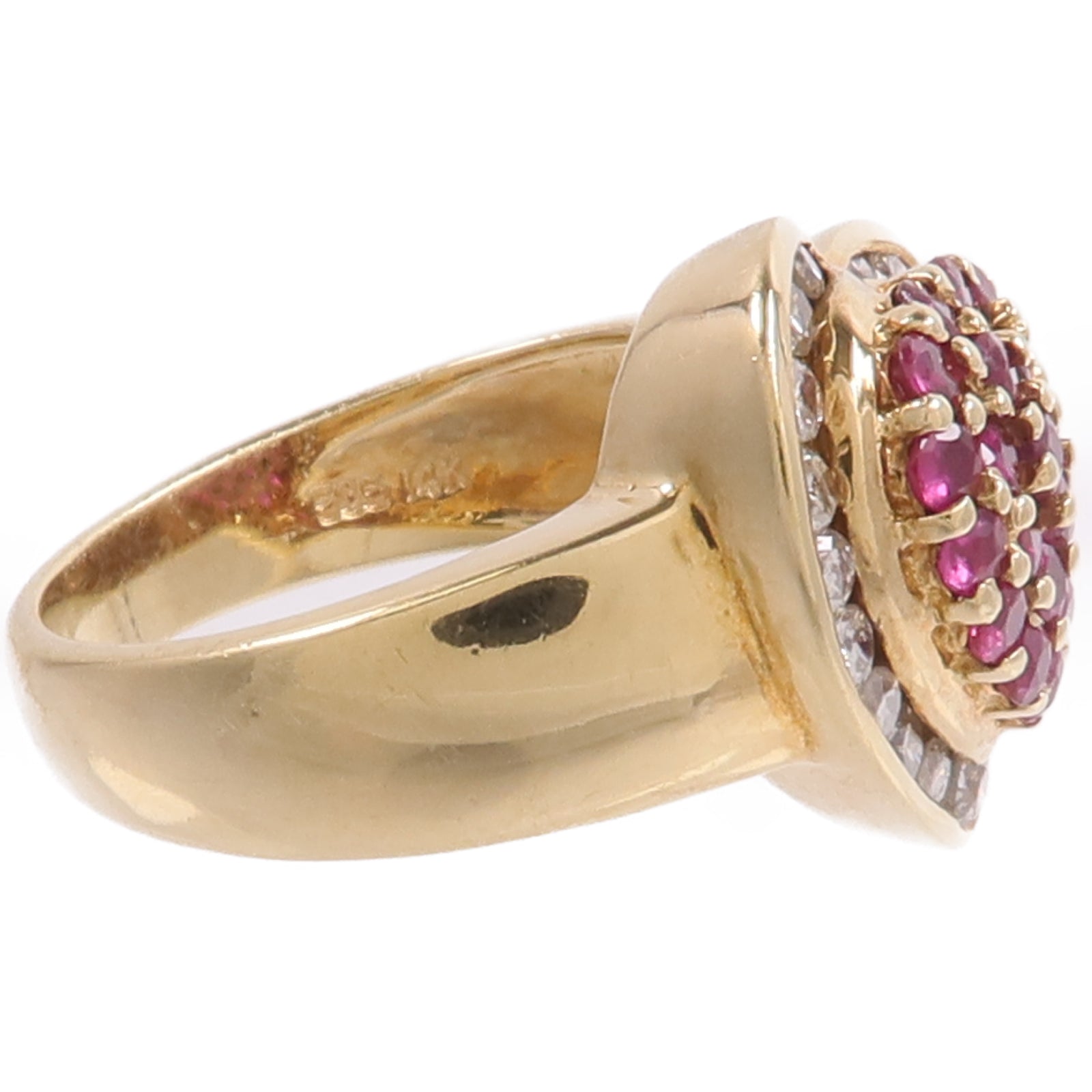 JEWELRY 14K黃金Ruby Diamond Ring紅寶石/鑽石戒指