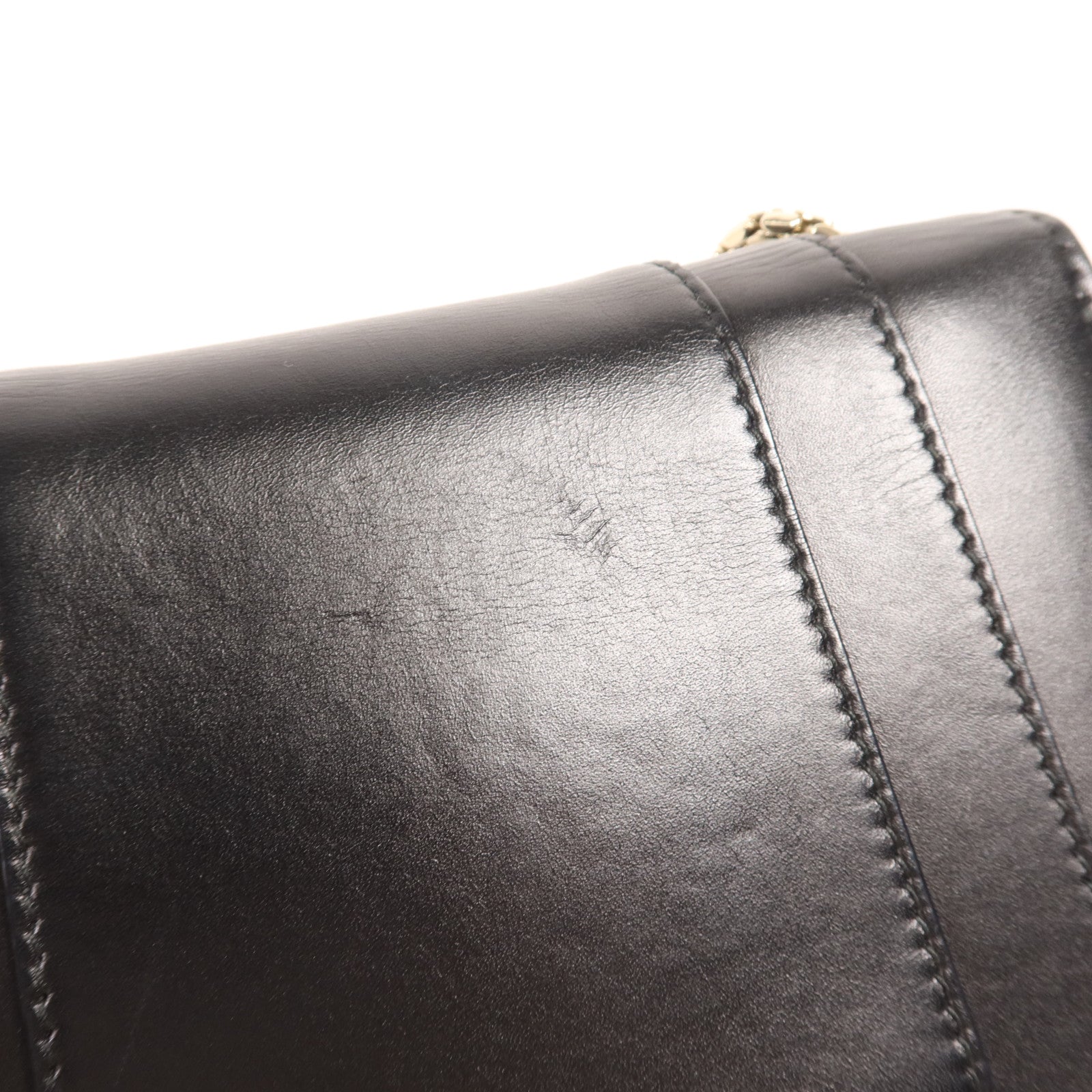 BVLGARI 牛皮皮革Chain Shoulder金扣鏈帶肩背袋