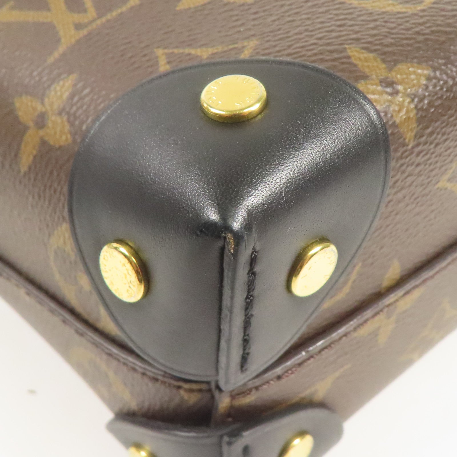 LOUIS VUITTON 【激減優惠】Monogram Petite Malle Souple金扣手挽肩背兩用袋棕色